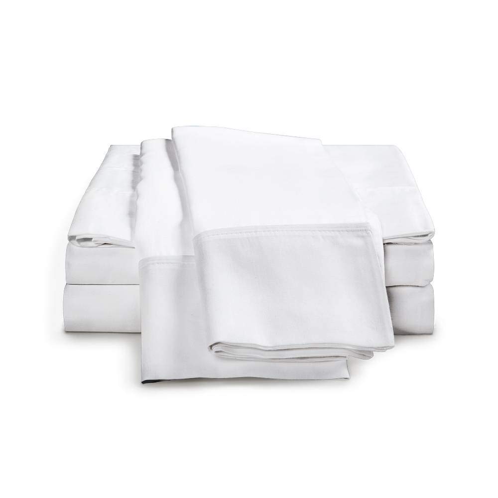 Luxury 400 Thread Count 100% Egyptian Cotton Bed Sheet Set - Twin Size Deep Pocket Fitted & Flat Sheet with Pillowcase - Soft & Breathable White Bedding for Ultimate Comfort - Perfect for Home, Hotel, and Guest Room Use