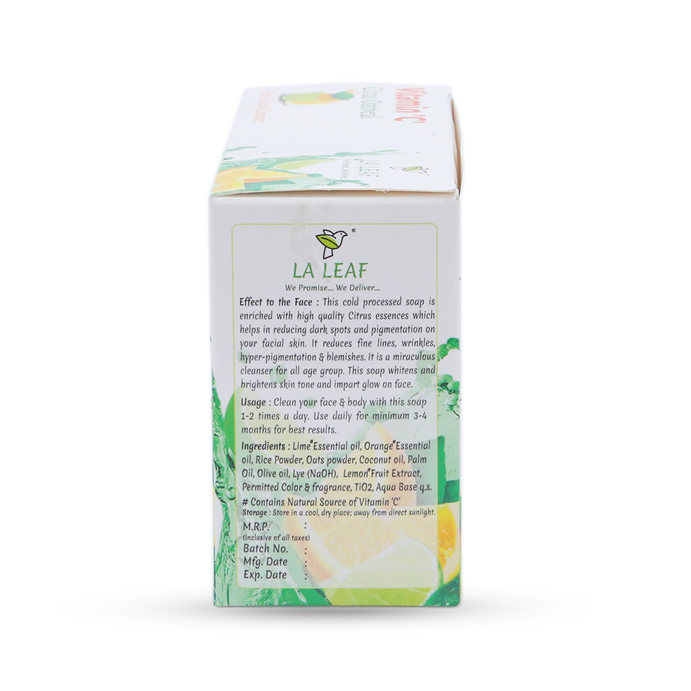 Organic Vitamin C Citrus Oatmeal Soap Bar - Cold Processed Handmade with Orange & Lime Essential Oils, Rice Extract - 8-Piece Combo Pack (100g Each) - Natural Skincare for Face & Body - Perfect for Dry Skin, Acne Treatment & Daily Cleansing