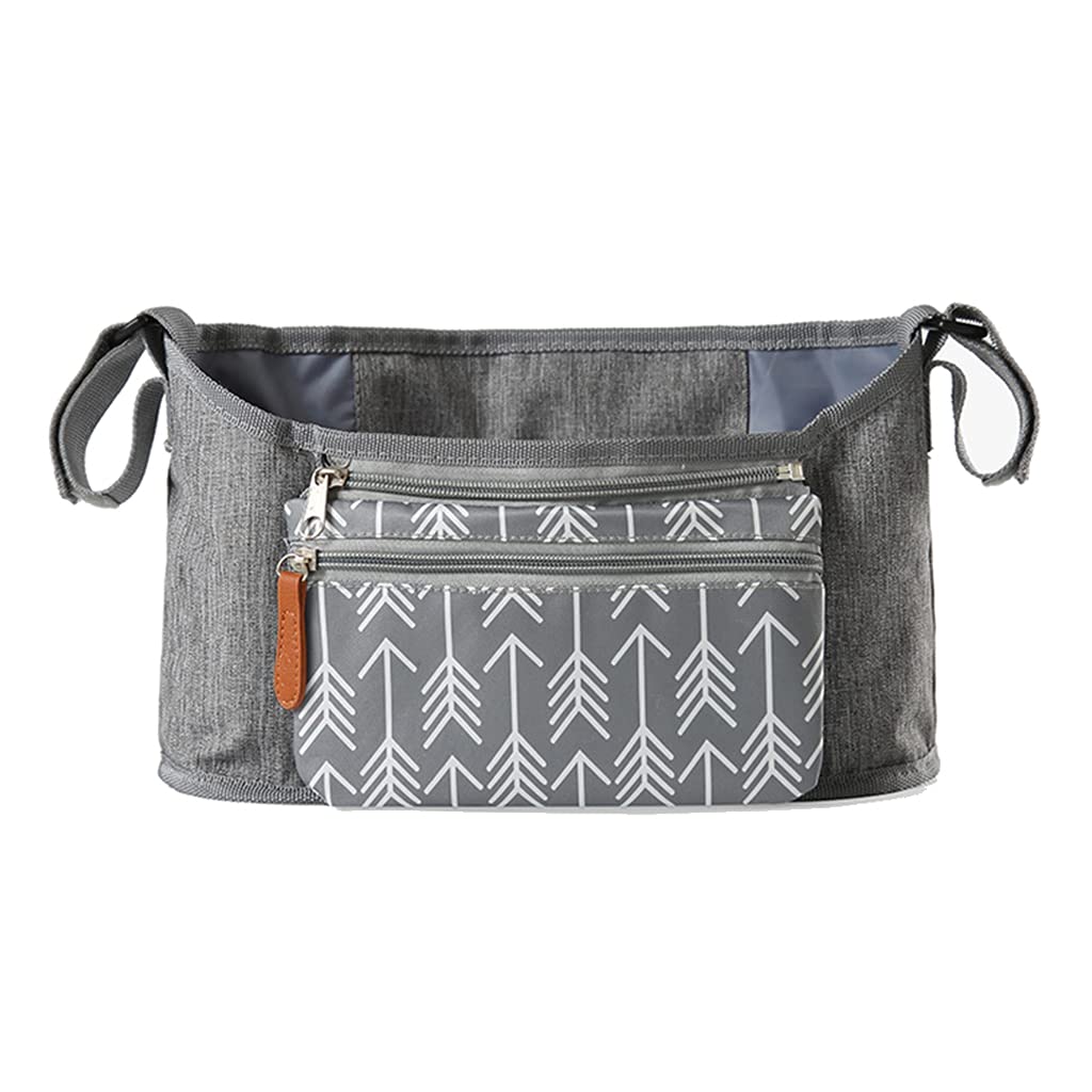 **Jojobasec Baby Stroller Organizer Bag - Detachable Pram Diaper & Bottle Holder for Nursing - Perfect for Travel, Shopping & Daily Outings**