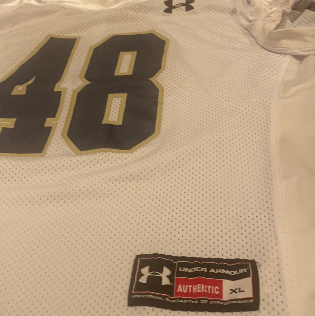 Authentic Greer Martini Notre Dame 2015 Football Practice Worn Under Armour Jersey #48 - Vintage College Football Memorabilia for Collectors & Fans - Perfect for Game Day, Sports Bars, and Man Cave Displays