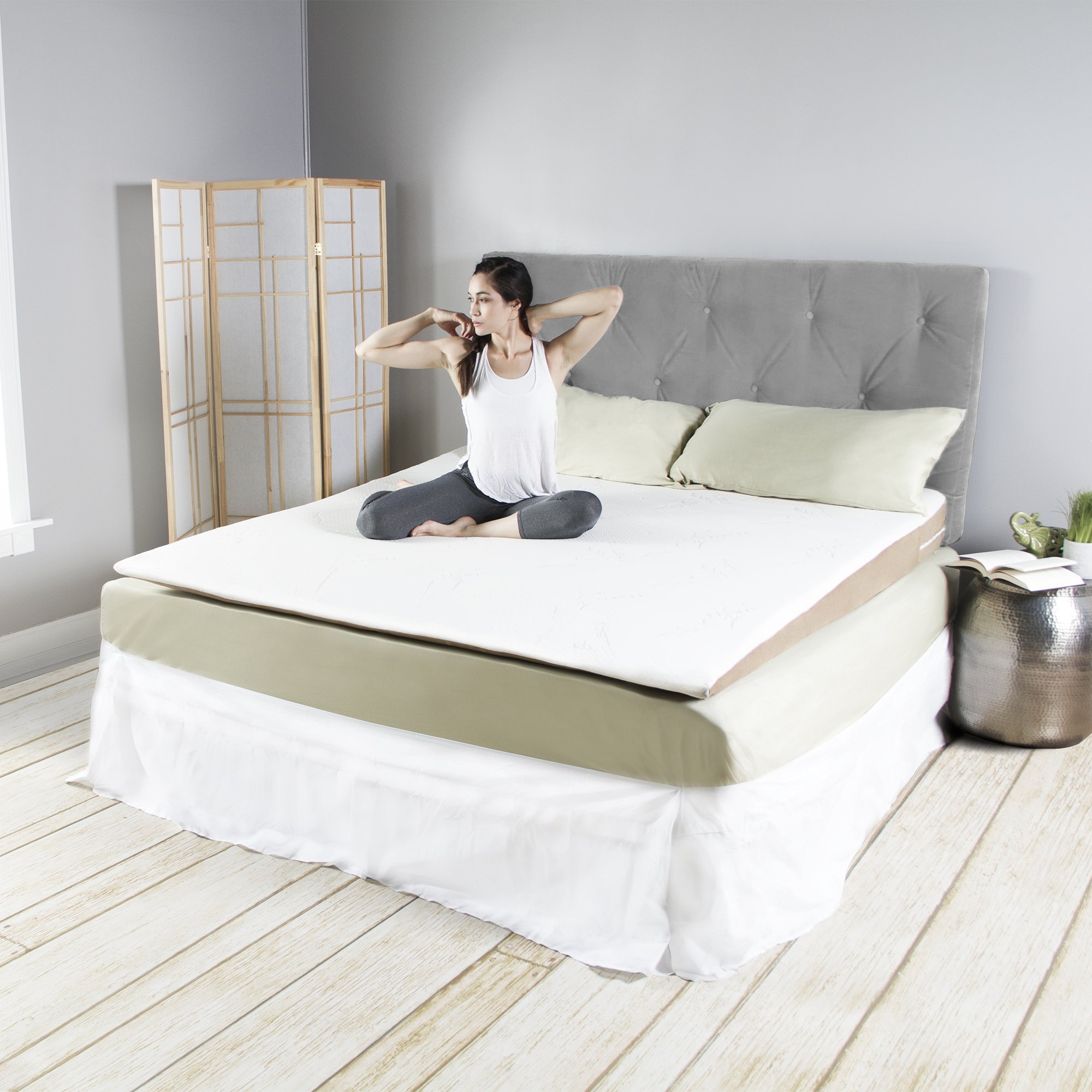 Avana Super Slant Giant Inclined Memory Foam Bed Wedge Pillow - Queen Size Adjustable Wedge for Sleeping, Acid Reflux, Back Pain Relief & Reading in Bed - Perfect for Home, Hospital & Elderly Care