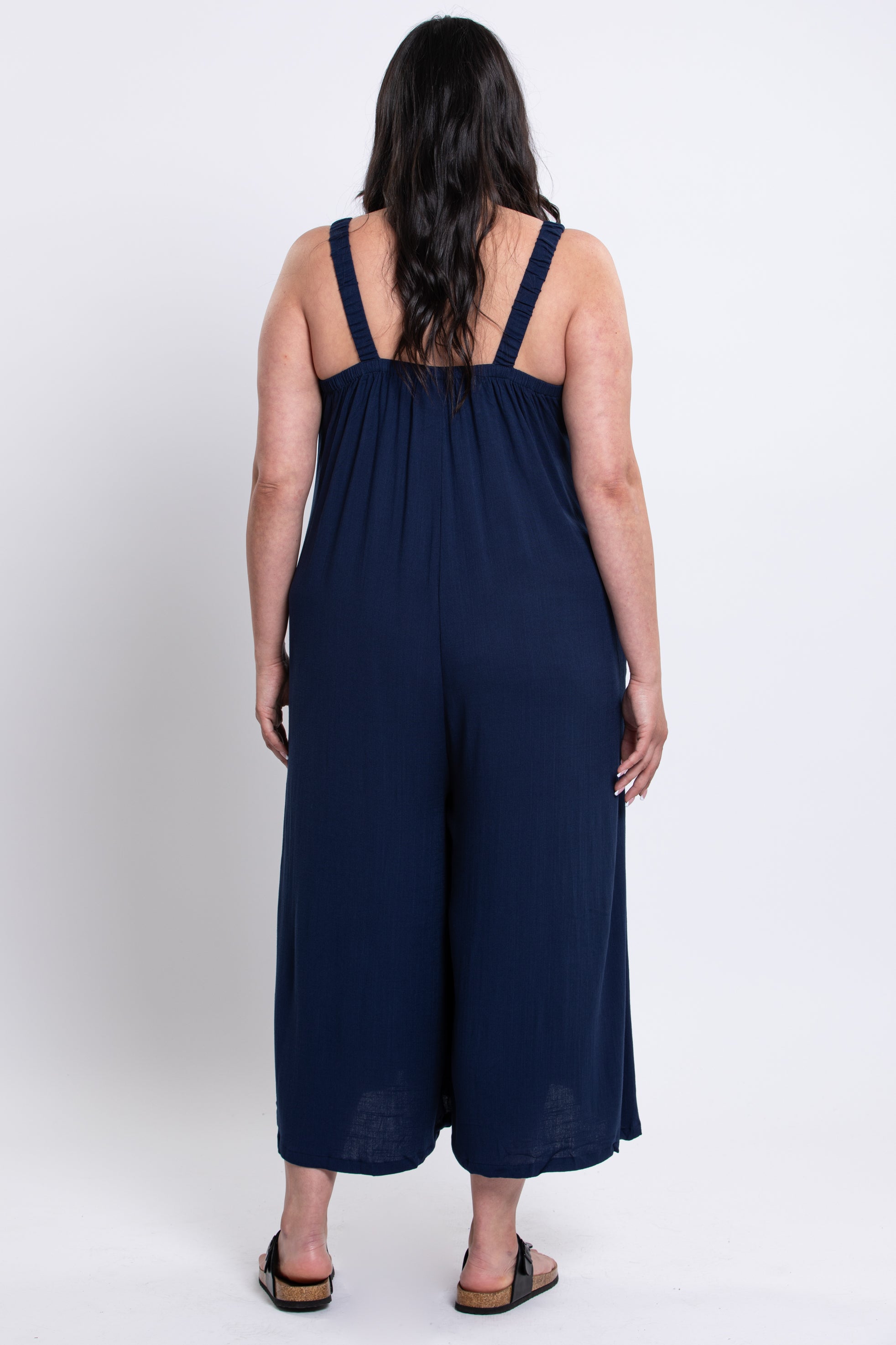 Joanna Jumpsuit - Women's Indigo Linen Bamboo Romper | Comfortable Summer Outfit for Beach, Travel & Casual Wear