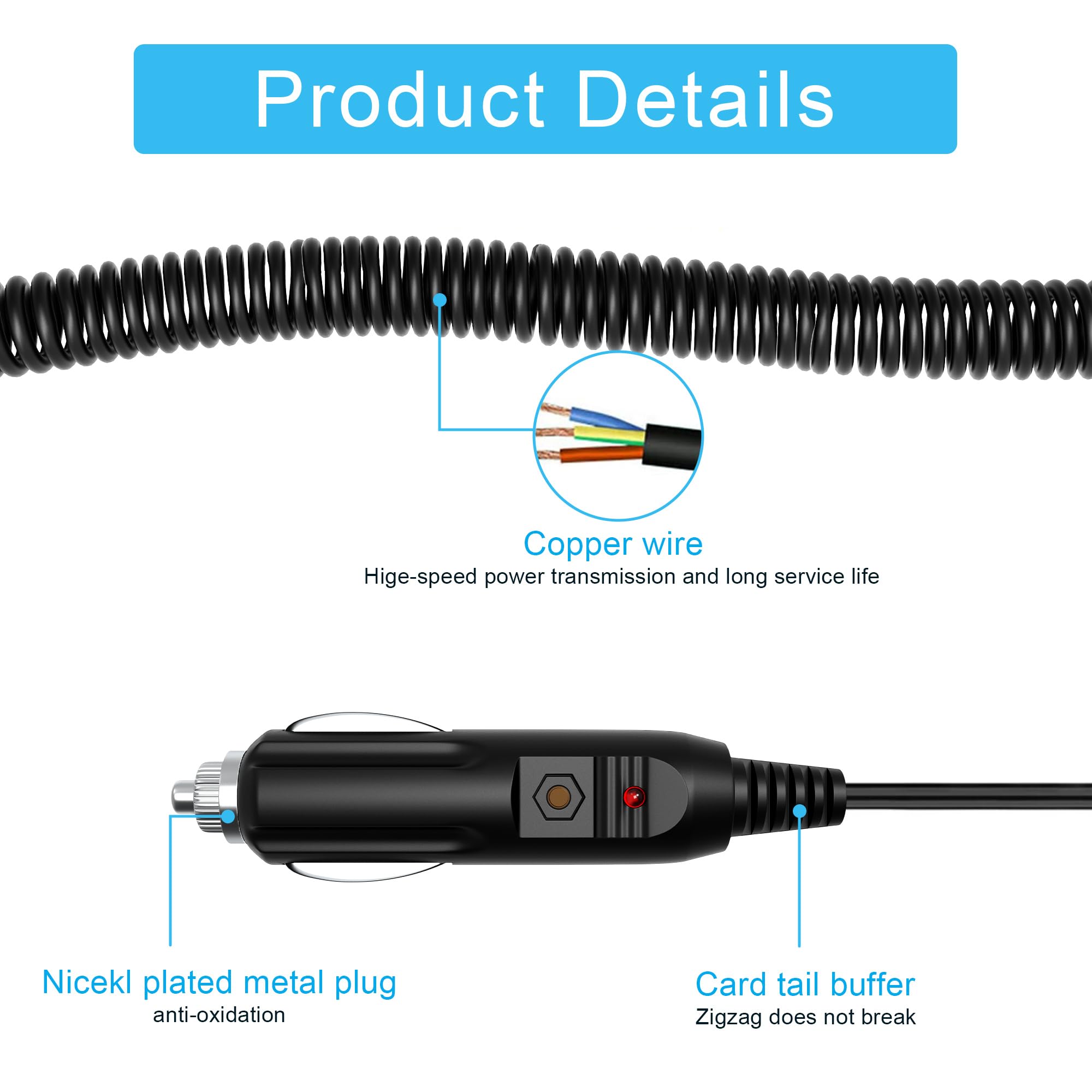 Uniden PRO340XL PRO 340XL Car DC Adapter - 12V Power Supply for Handheld CB Radio - Perfect for Truckers & Road Trips