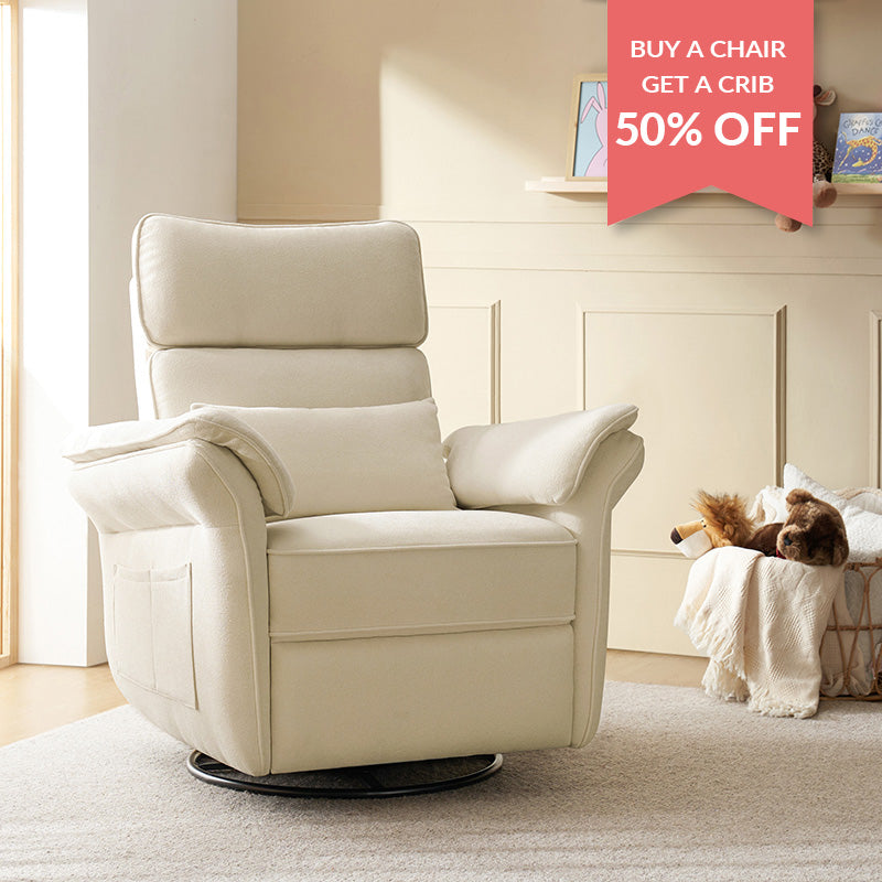 Comfortable Baby Nursery Power Glider Recliner - Perfect for Nursing, Rocking & Bonding with Your Newborn - Ideal for Nurseries, Bedrooms & Living Rooms