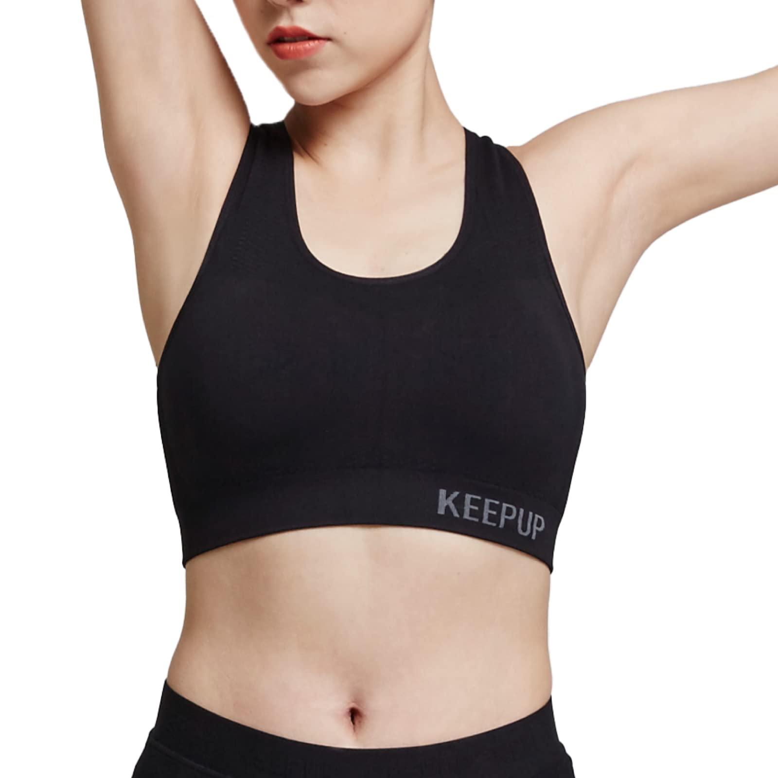 Women's Medium Impact Sports Bra - Criss-Cross Yoga Top for Gym & Workout