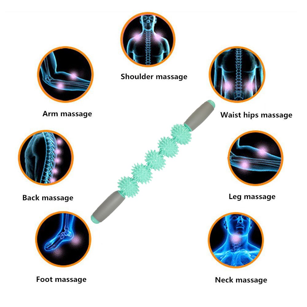 **Fascia and Cellulite Massage Roller - Myofascial Release Tool for Muscle Pain Relief, Soreness & Tightness | Leg & Back Recovery | Includes Resistance Bands for Home & Gym Workouts**