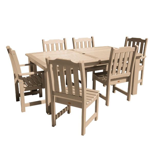 Lehigh 7-Piece Rectangular Outdoor Dining Set - Patio Furniture for Garden, Backyard, Poolside & BBQ Gatherings