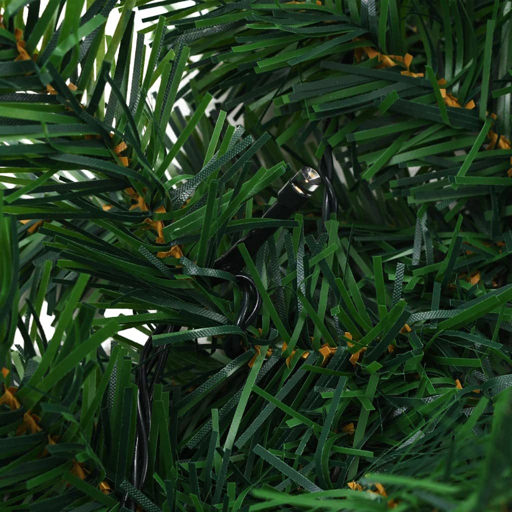 CHARMMA 65.6ft Green LED Christmas Garland with 7.1KG Weight - Perfect for Holiday Home Decor, Christmas Tree Wrapping, and Festive Party Lighting