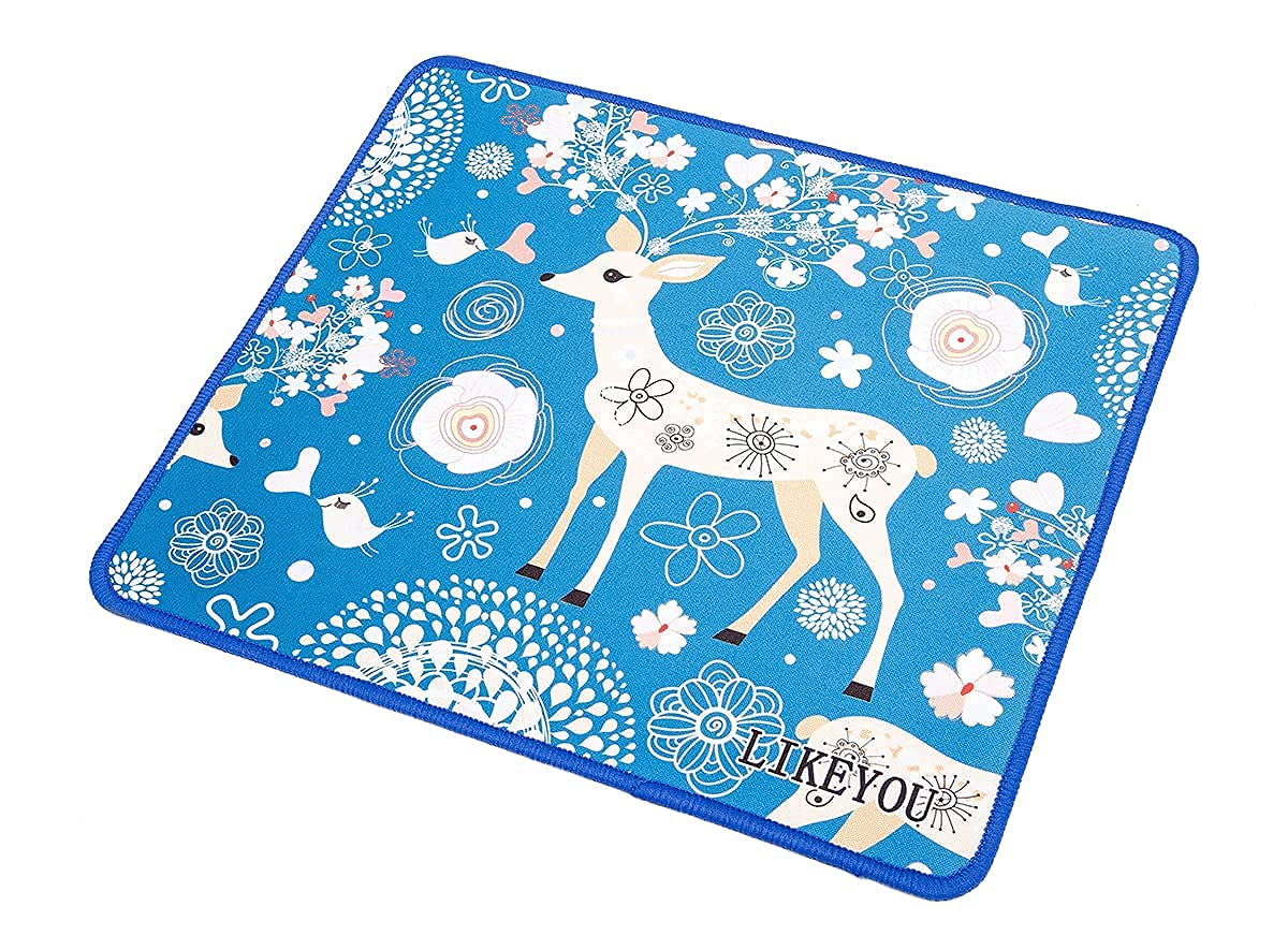 Cute Deer Design Computer Mouse Pad - Non-Slip Gaming Mousepad for Office & Home Use - Perfect for Laptops, PCs & Workstations (Black) - Ideal for Work, Gaming & Daily Computing