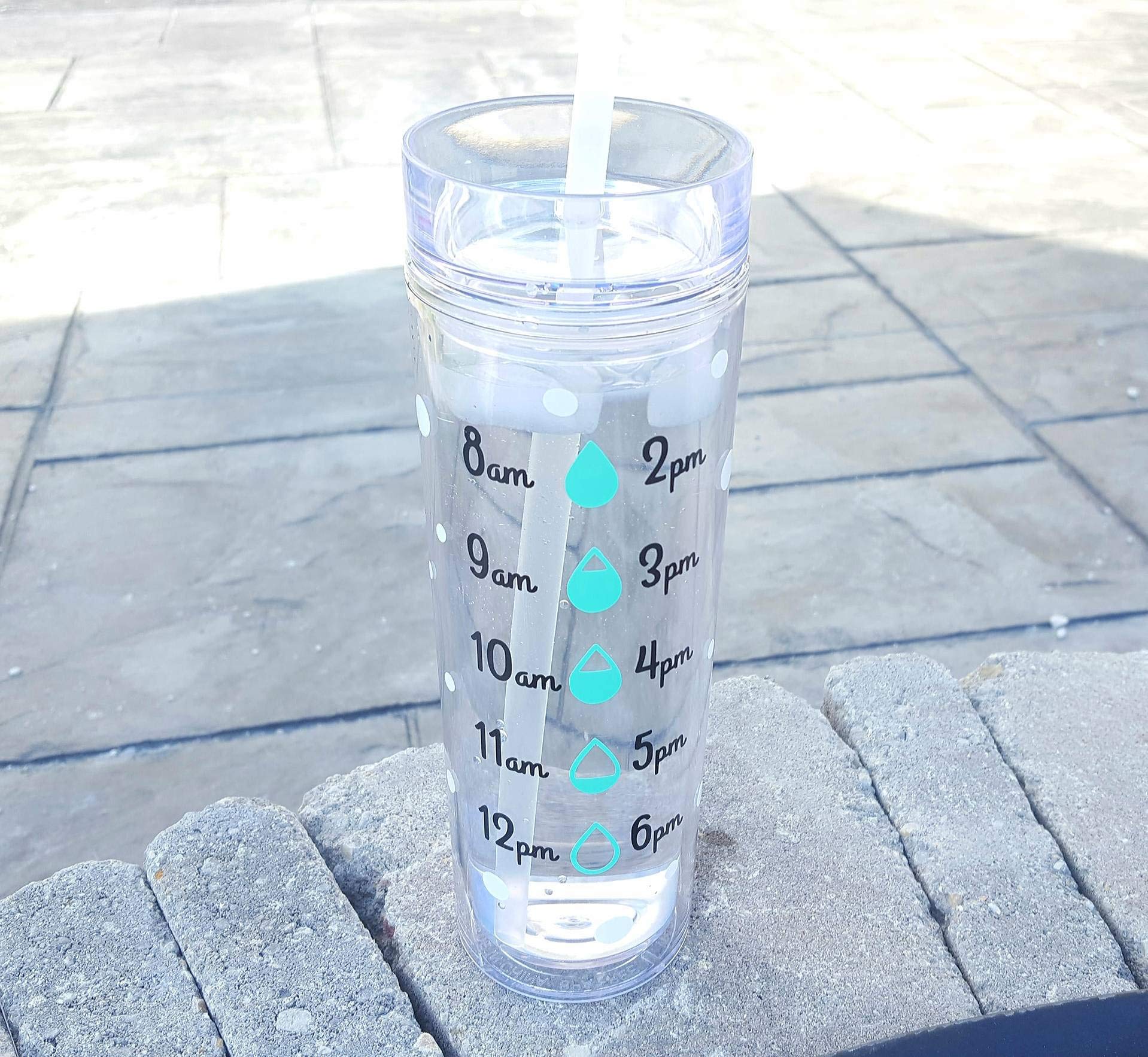 Hydration Reminder Water Bottle - Motivational Time Marked Bottle to Drink More Water Daily - Perfect for Fitness, Workouts, Office & School Use