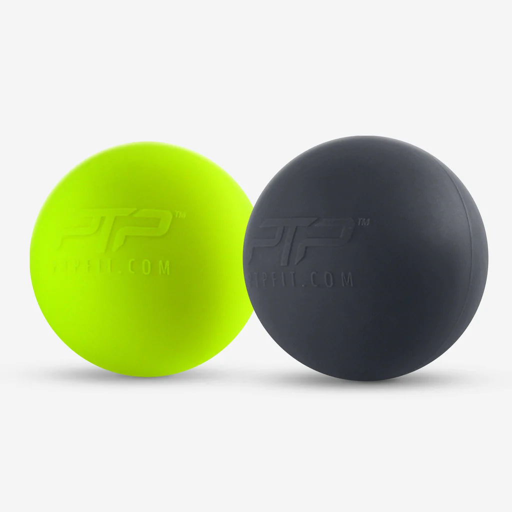 PTP Trigger Balls Combo (4.4cm) - Black & Lime - Massage Therapy & Pain Relief Tools for Athletes, Yoga & Fitness Enthusiasts