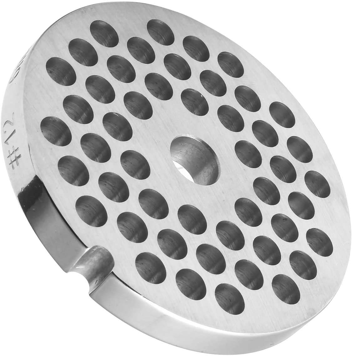 Premium #12 Stainless Steel Meat Grinder Plate - 1/4 Inch (6mm) Holes for Perfect Ground Meat - Ideal for Home Kitchens, Butcher Shops & Sausage Making
