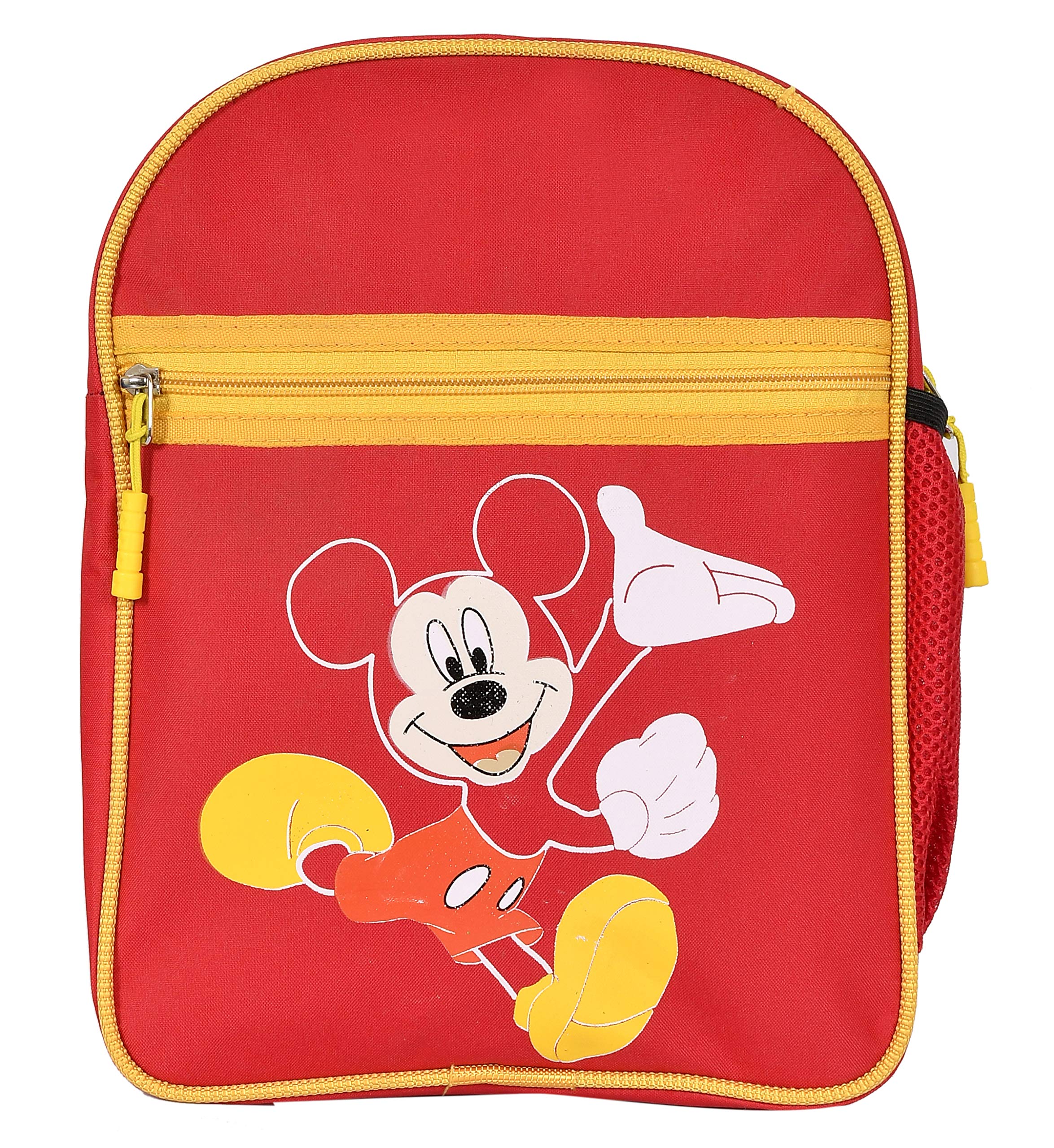 Disney Mickey Mouse Kids School Backpack - 2 Compartment Book Bag for Boys & Girls | Durable Student Backpack for Elementary & Middle School | Perfect for School, Travel & Daily Use (Red)