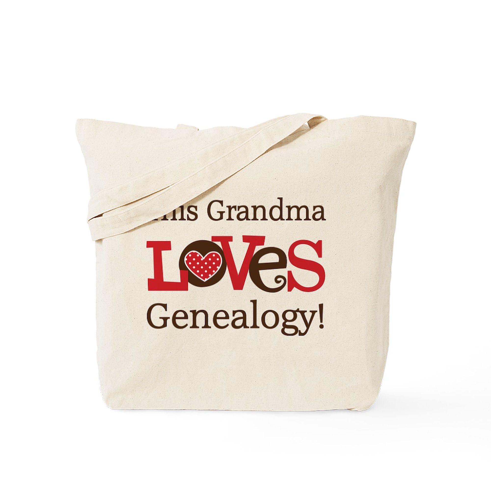 Grandma Genealogy Tote Bag - Natural Canvas Reusable Shopping Bag for Groceries, Beach & Everyday Use | Personalized Family Tree Gift Idea