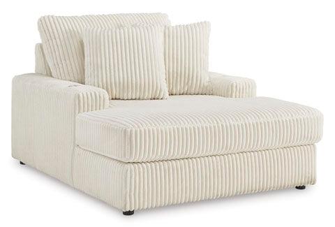Lindyn Ivory Chaise Lounge Sofa 2110415 - Modern Upholstered Chaise for Living Room, Bedroom, or Office