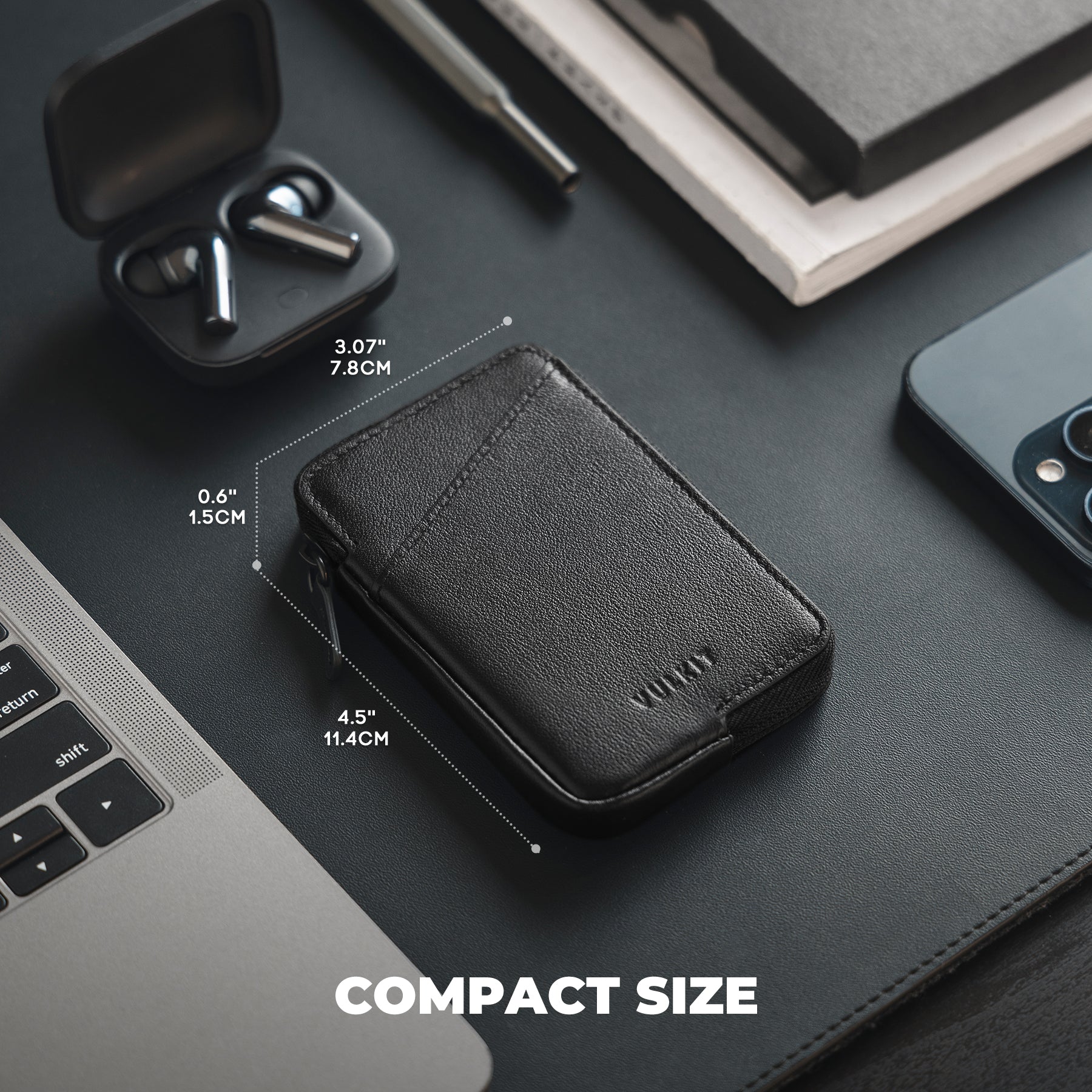 Genuine Leather Slim RFID Blocking Card Holder Wallet for Men & Women - Holds 10+ Cards & Cash - Perfect for Travel, Business & Everyday Use