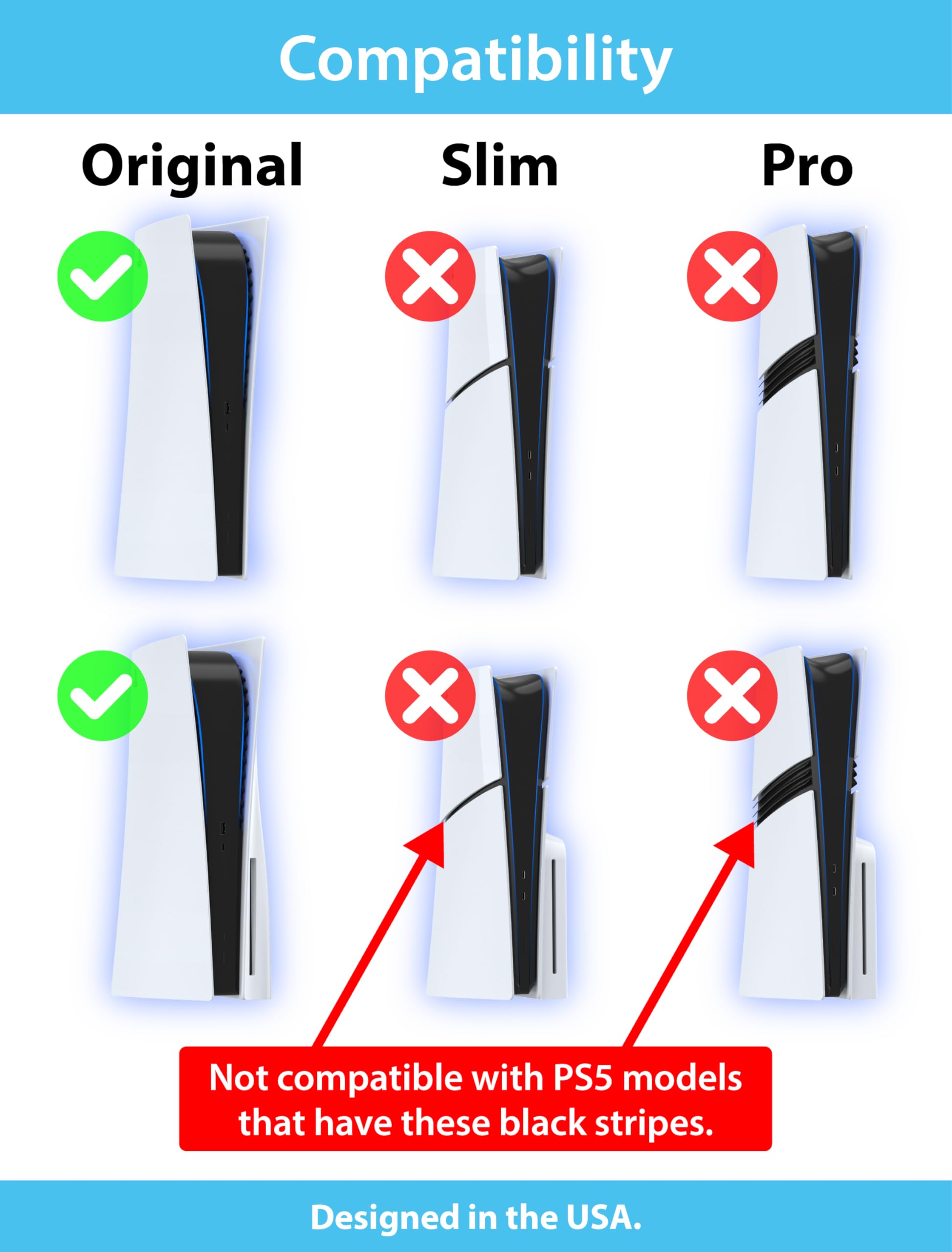 Original PS5 Mount by TotalMount - Secure Wall Mount for PlayStation 5 (Not Compatible with PS5 Slim/Pro) - Perfect for Gaming Rooms & Home Entertainment Setup
