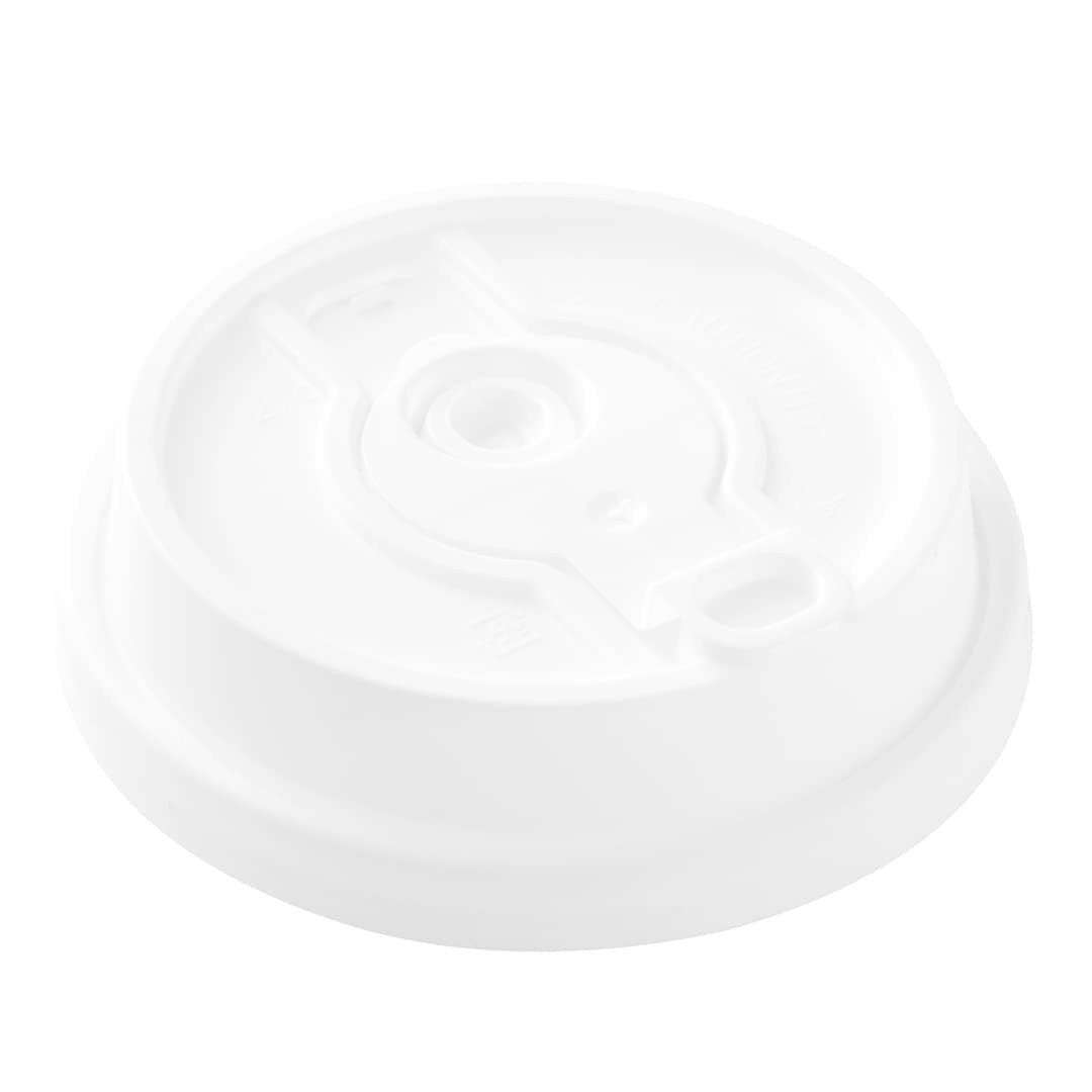 Restpresso Disposable Paper Cup Lids for 8oz 12oz 16oz 20oz Coffee Cups - 500 Pack White Plastic Hot Drink Lids with Straw Slot & Double Plug (Cups Sold Separately) - Perfect for Coffee Shops, Cafes, and Takeout Restaurants