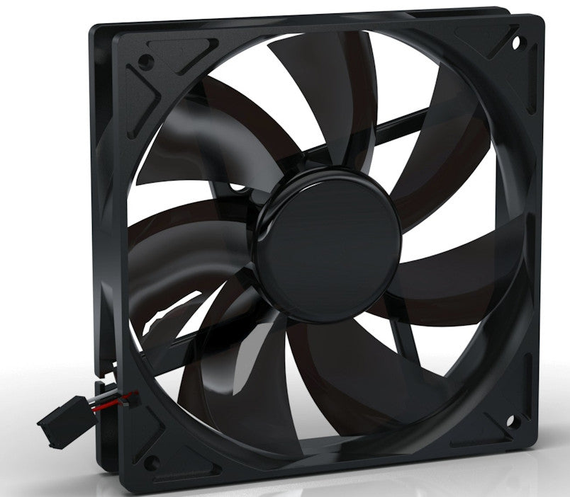 120x120x25mm Black Silent PRO Fan - Noise Blocker Cooling Fan for PC, Gaming Rig & Workstation - Ultra Quiet Computer Case Fan for Optimal Airflow & Cooling Performance