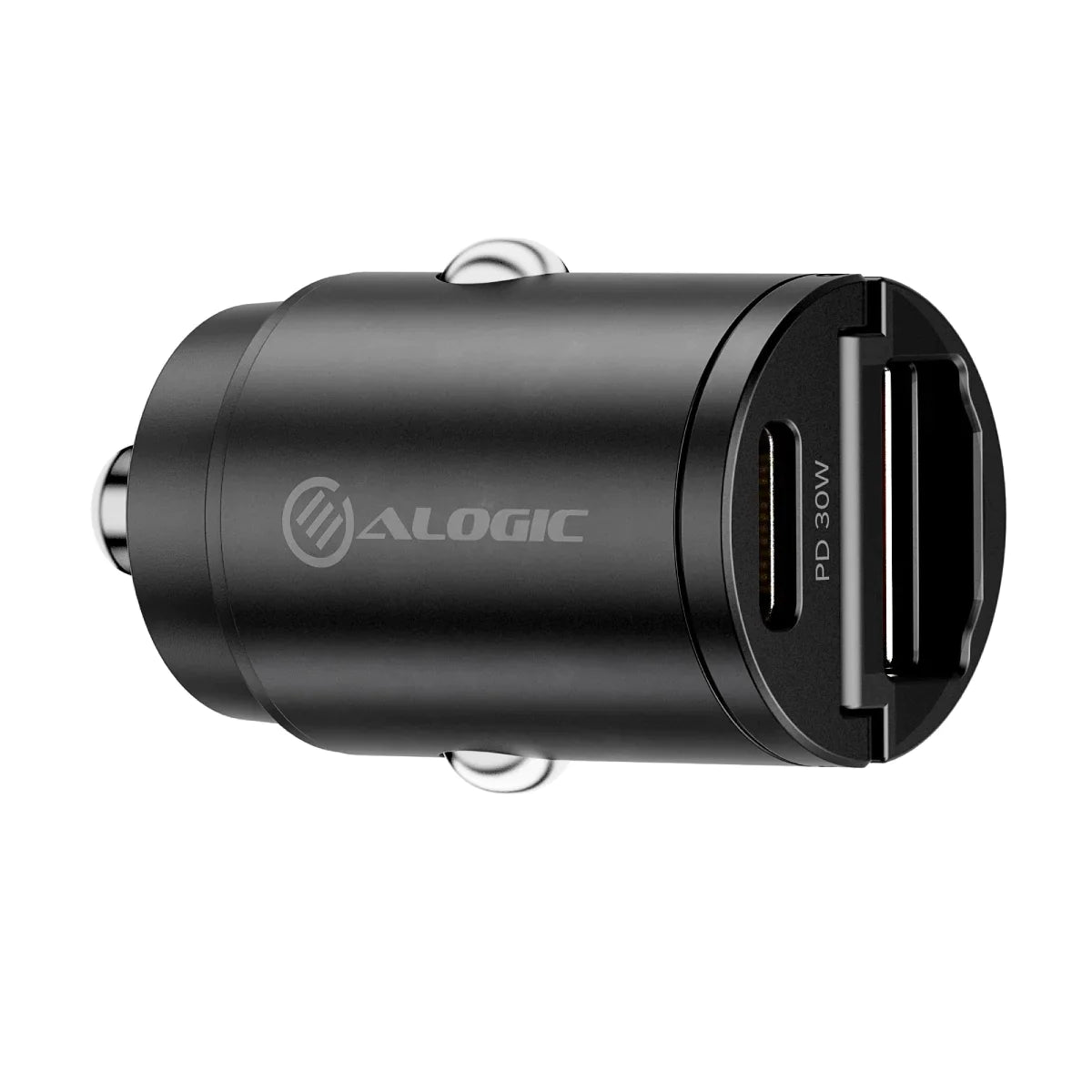 30W Fast Mini Car Charger with USB-C & USB-A Ports - Quick Charge for iPhone, Android, Samsung in Car, Travel, Road Trips