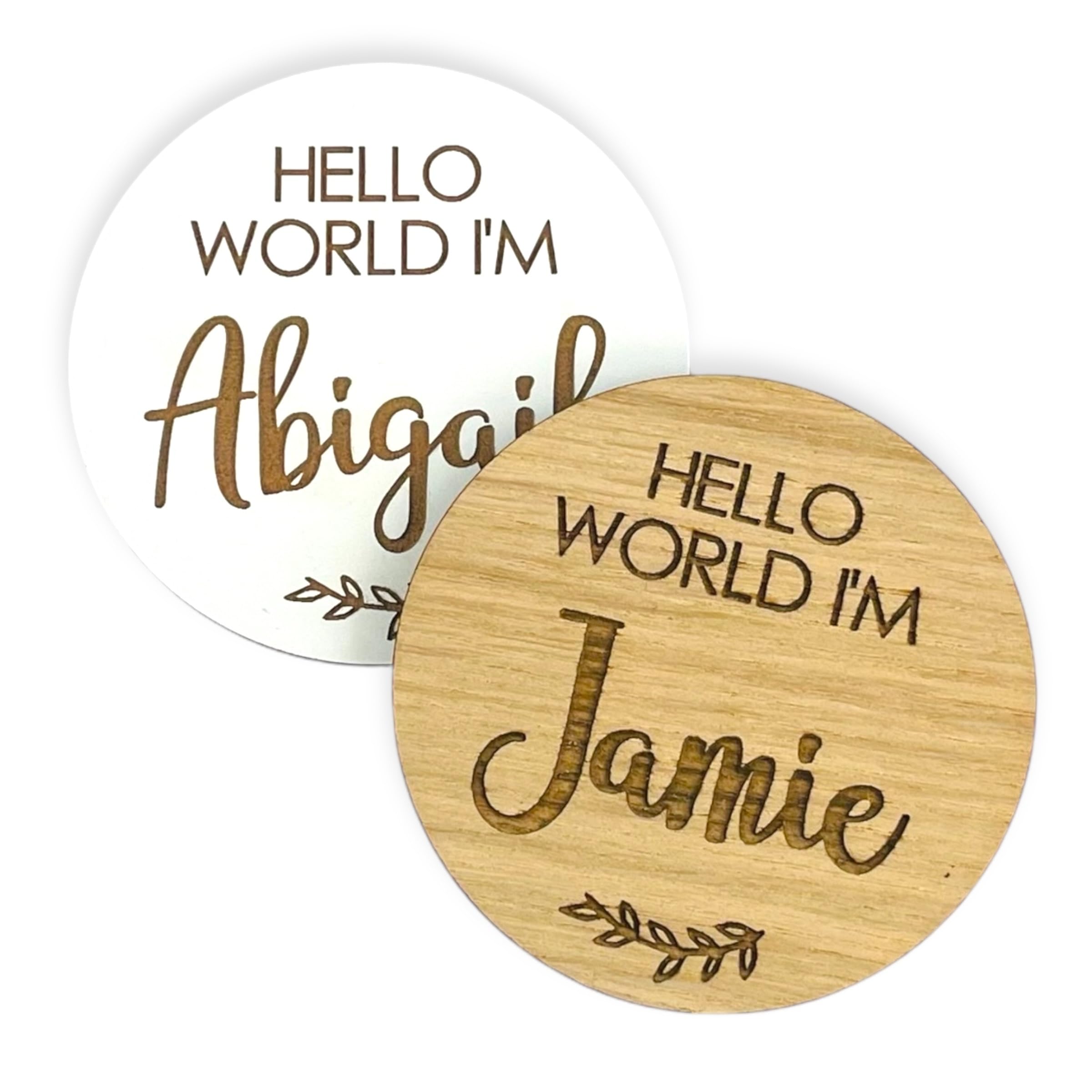 Personalized Baby Name Announcement Wooden Plaque - Custom Pregnancy Gender Reveal Gift for Newborn Welcome - Nursery Decor, Baby Shower, Gender Reveal Party