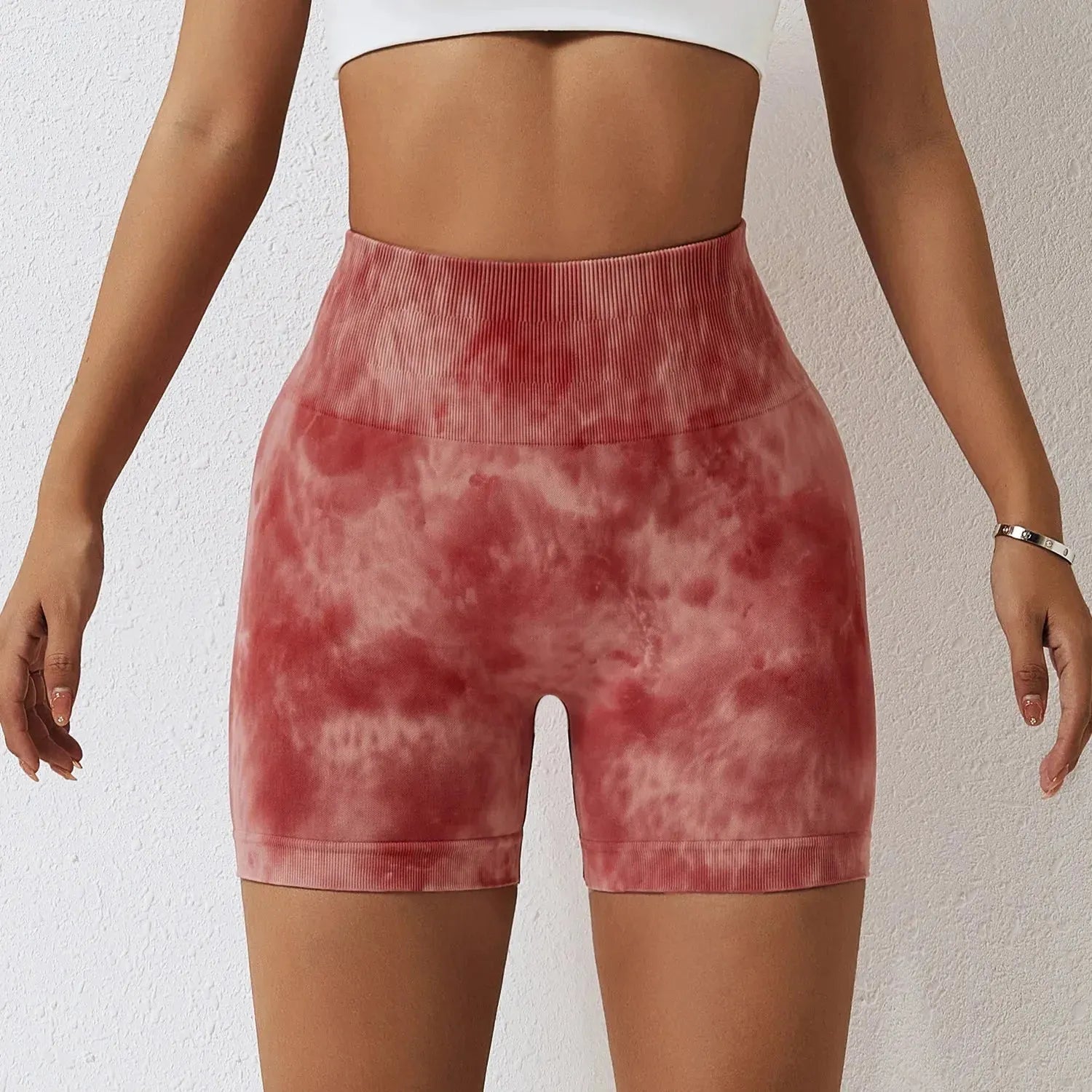 Sexy Tie Dye High Waist Quick Dry Yoga Shorts for Women - Seamless Workout Shorts with Hip Lift & Push Up Design - Perfect for Yoga, Gym, Running & Summer Outdoor Activities