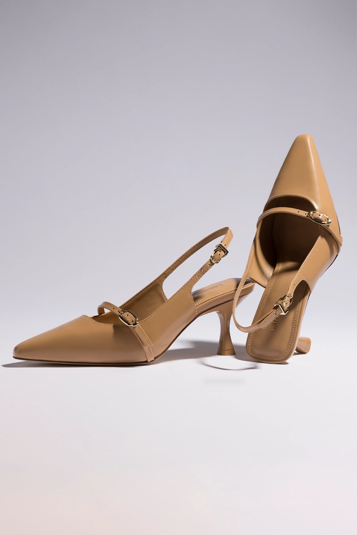 **Ines Pump Women's Shoes - Tan Leather Heels for Office, Party & Wedding - Comfortable & Stylish Dress Pumps**