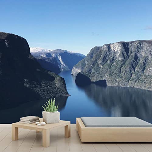 3D Mountain Landscape Peel and Stick Wallpaper - Self-Adhesive PVC Wall Mural for Bedroom & Study Room Decor - 78