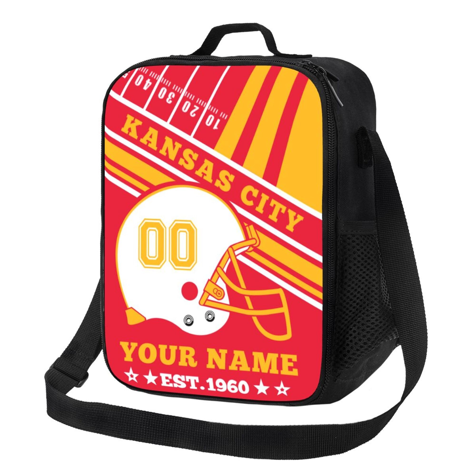 Custom Football Lunch Box - Personalized Insulated Lunch Bag for Football Fans, Office, Work, Picnic & Beach | Unique Sports Gift for Men & Women | Perfect for Game Day, School & Outdoor Activities