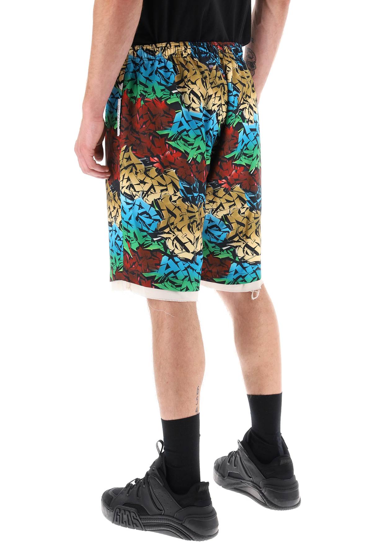 Children of the Discordance Graffiti Print Shorts - Trendy Streetwear for Men | Perfect for Summer Outfits & Urban Fashion