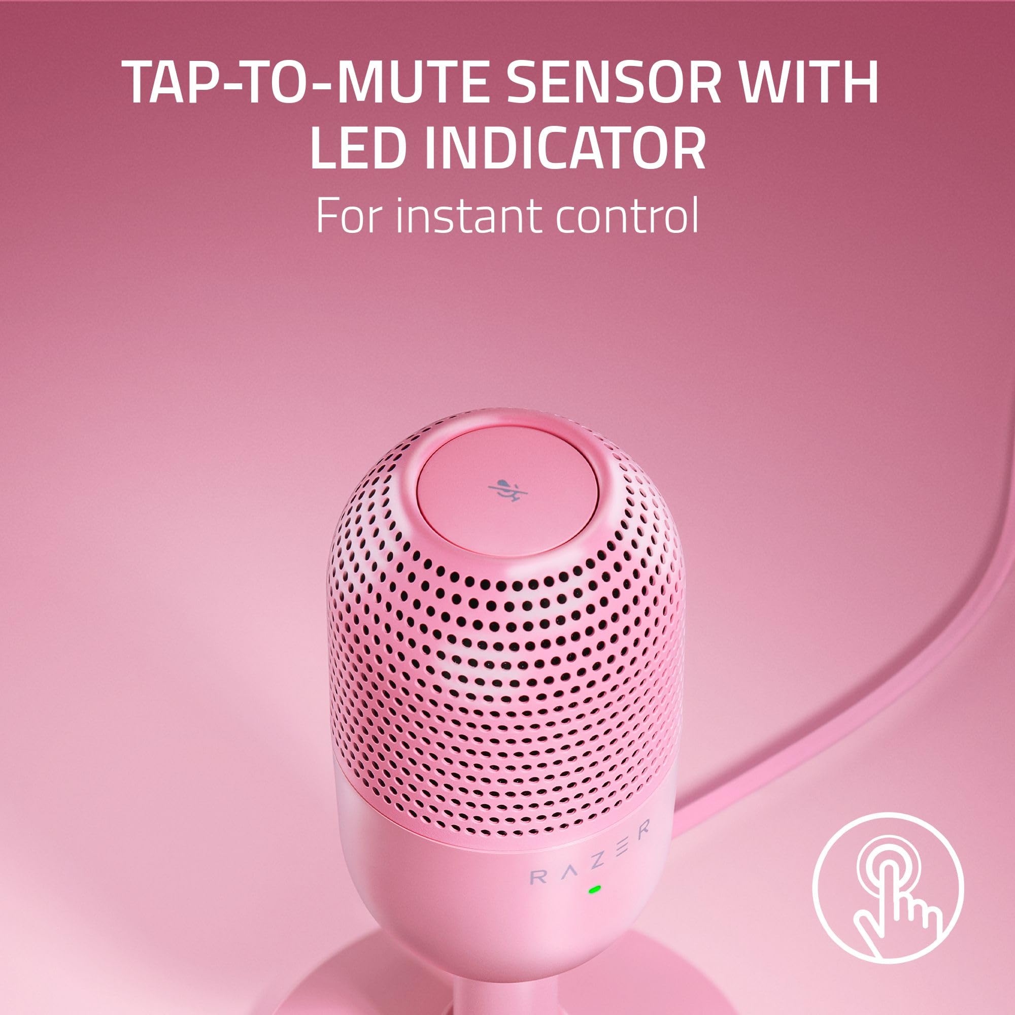 Razer Seiren V3 Mini USB Mic - Supercardioid Condenser Mic for PC Streaming & Gaming