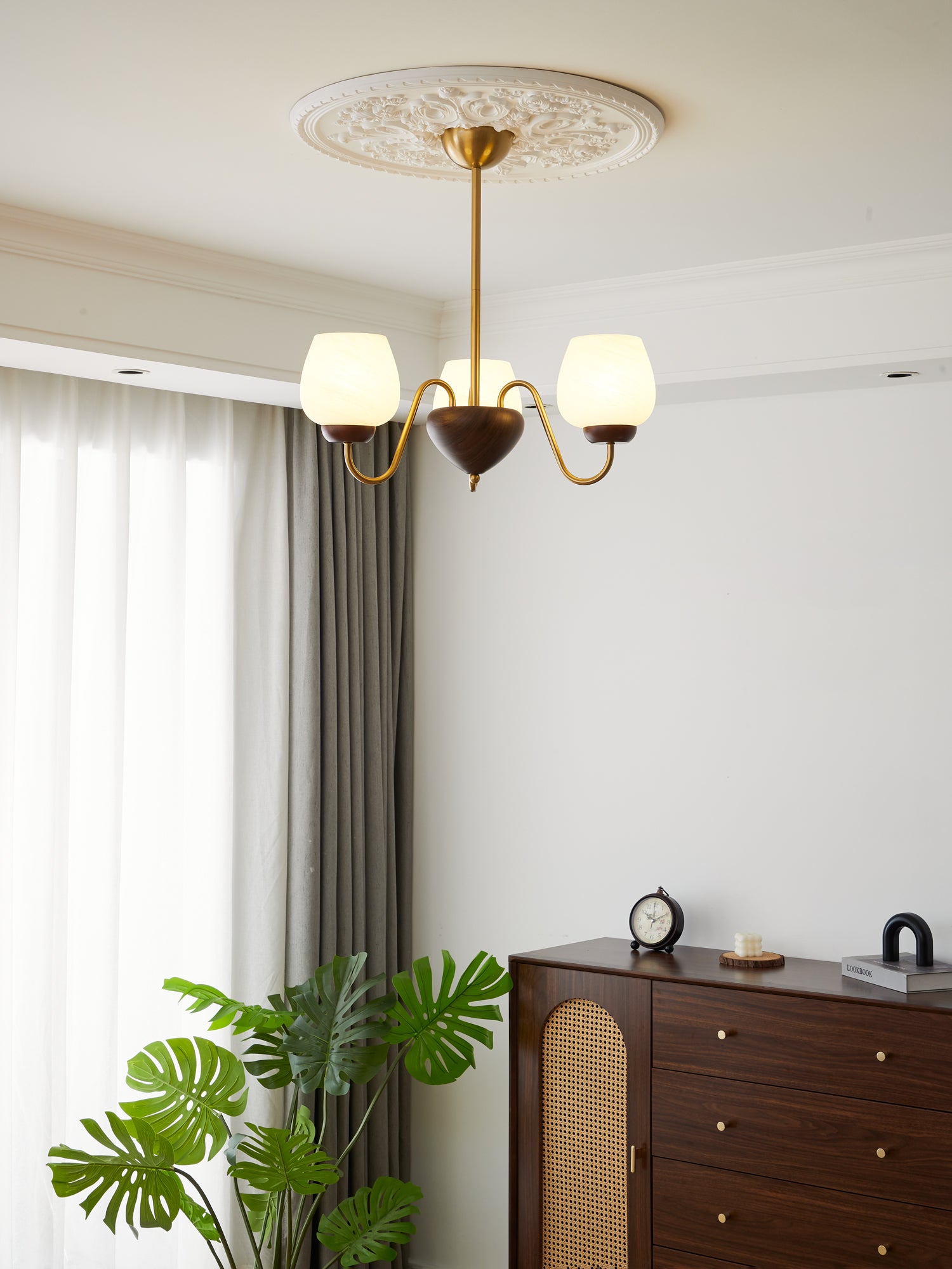 Aurorium Crystal Chandelier - Elegant Modern Ceiling Light Fixture for Dining Room, Living Room & Bedroom | Energy Efficient LED Lighting | Perfect for Home Decor & Interior Design