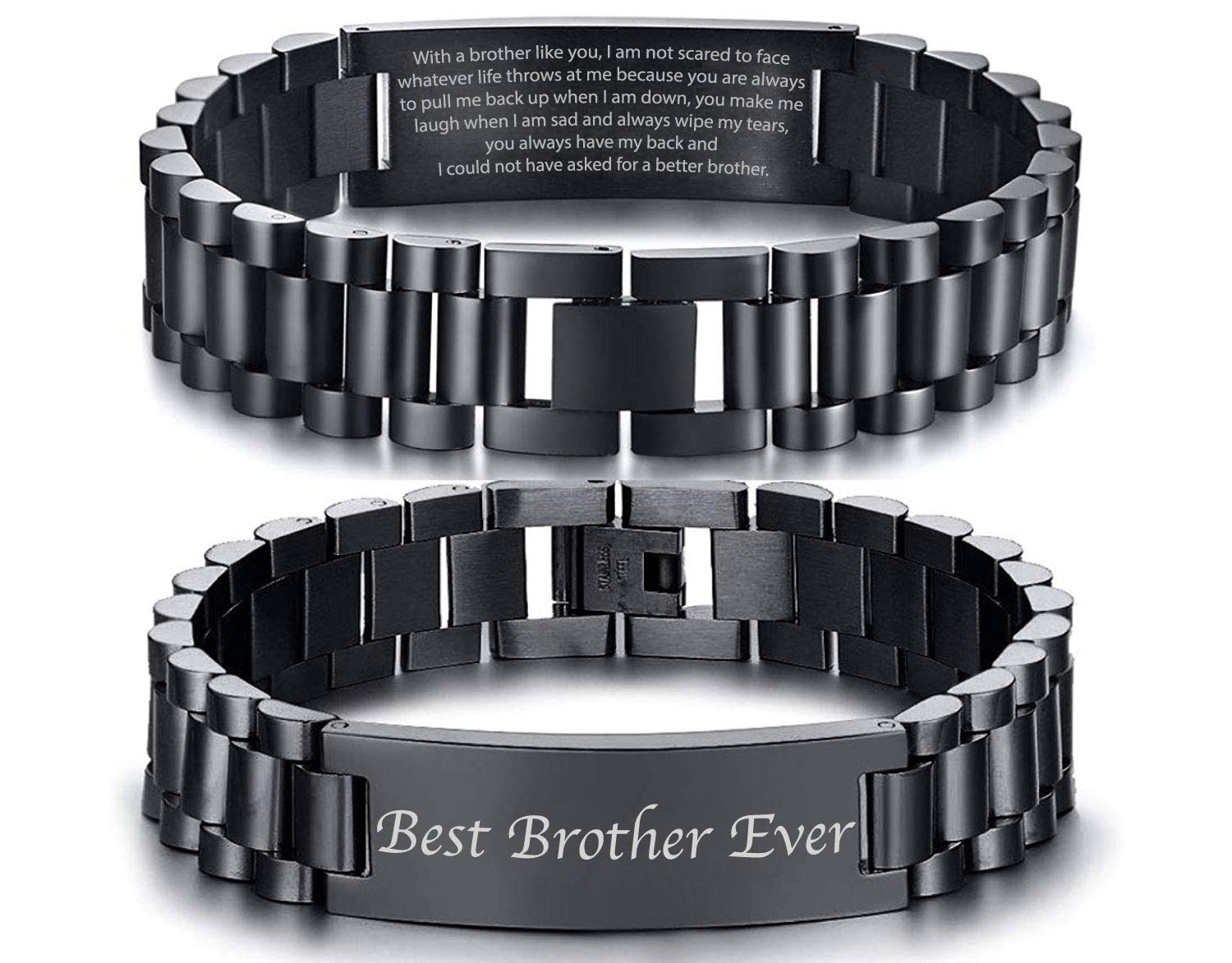Brother Birthday Gifts - Engraved Bracelet for Brother from Sister | Thoughtful Present for Big Brother, Wedding Gift Idea | Perfect for Birthdays, Anniversaries & Special Occasions