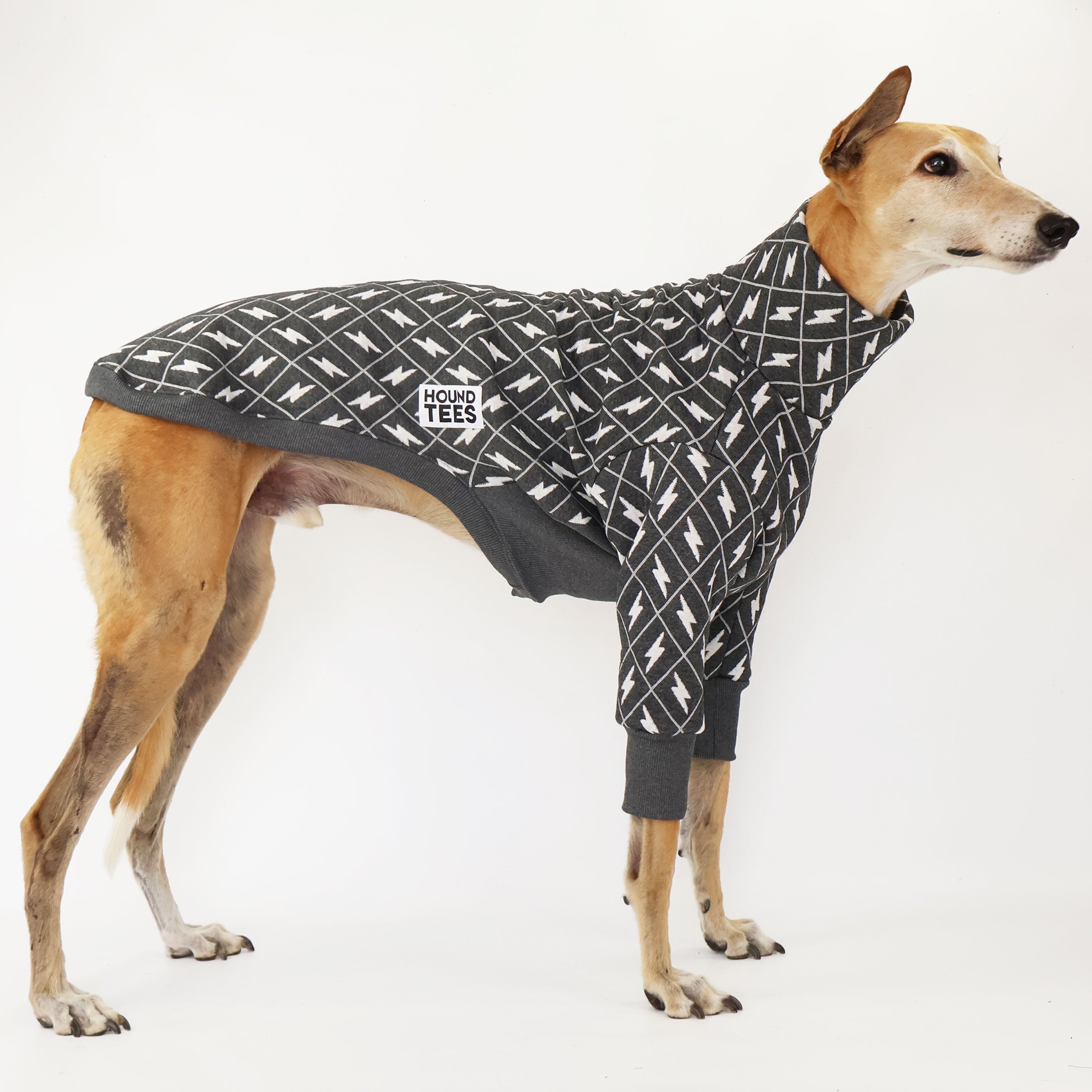 Lightning Greyhound Quilted Sweater - Stylish Dog Apparel for Winter Warmth | Perfect for Outdoor Adventures & Cozy Home Comfort