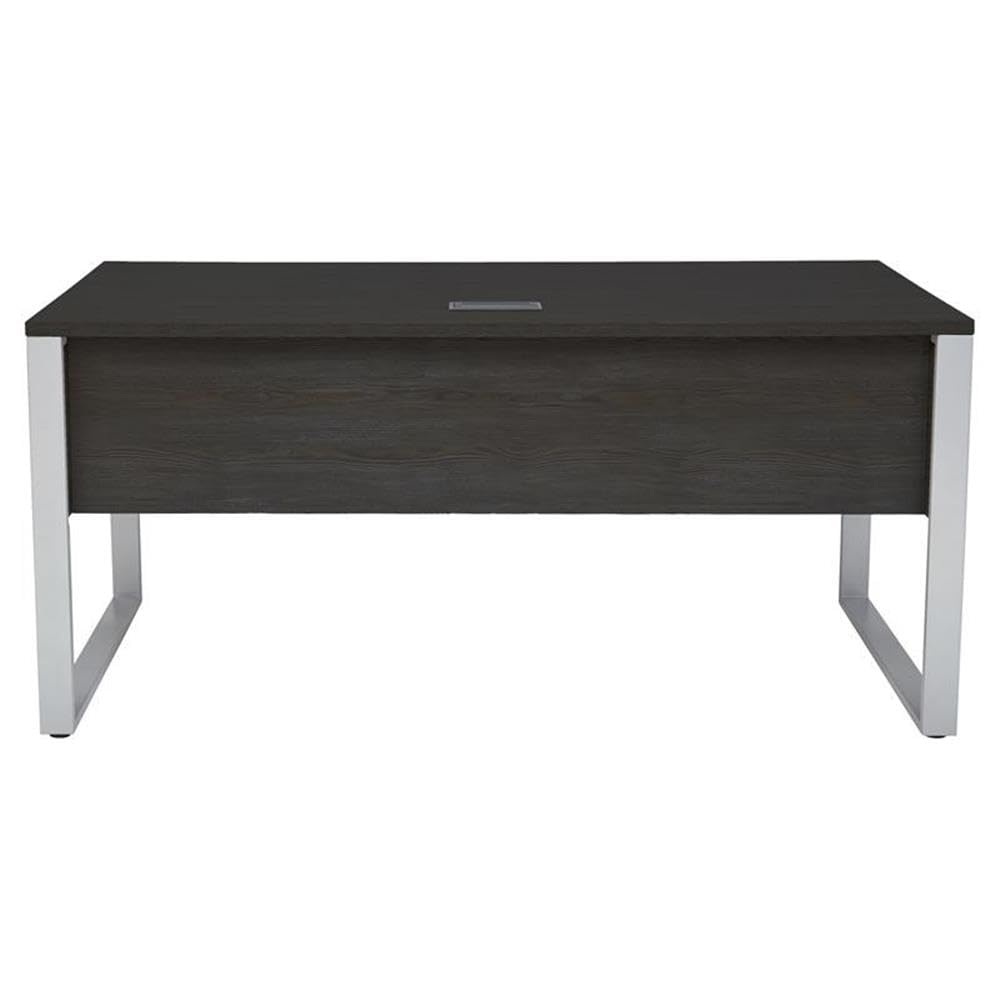 63x32 Inches Espresso Rectangular Desk - Modern & Unique Home Office Furniture for Work, Study & Gaming