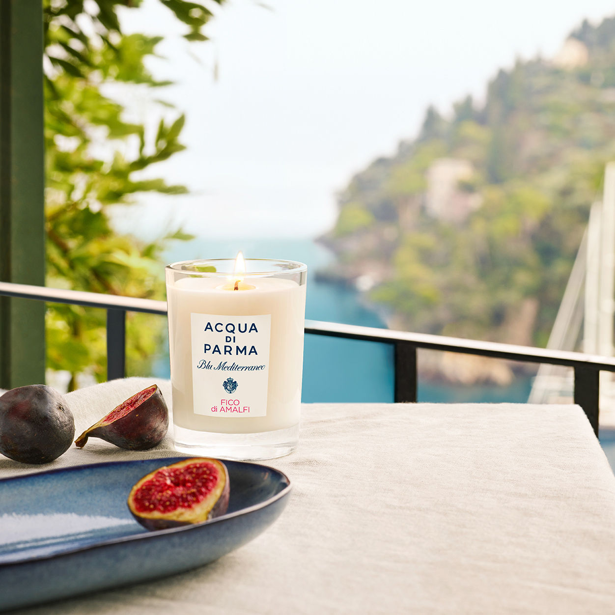Premium Fico di Amalfi Scented Candle - Italian Fig & Citrus Aroma for Home, Spa & Romantic Ambiance