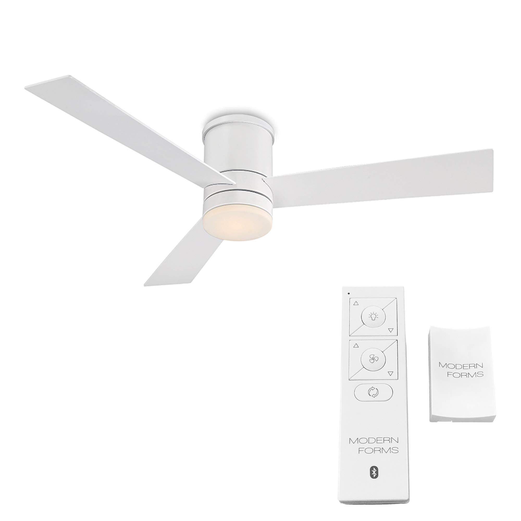 52in Axis Smart 3-Blade Flush Mount Ceiling Fan with 3000K LED Light & Remote Control - Works with Alexa, Google Assistant, Samsung Things, iOS & Android App - Perfect for Living Rooms, Bedrooms & Outdoor Spaces