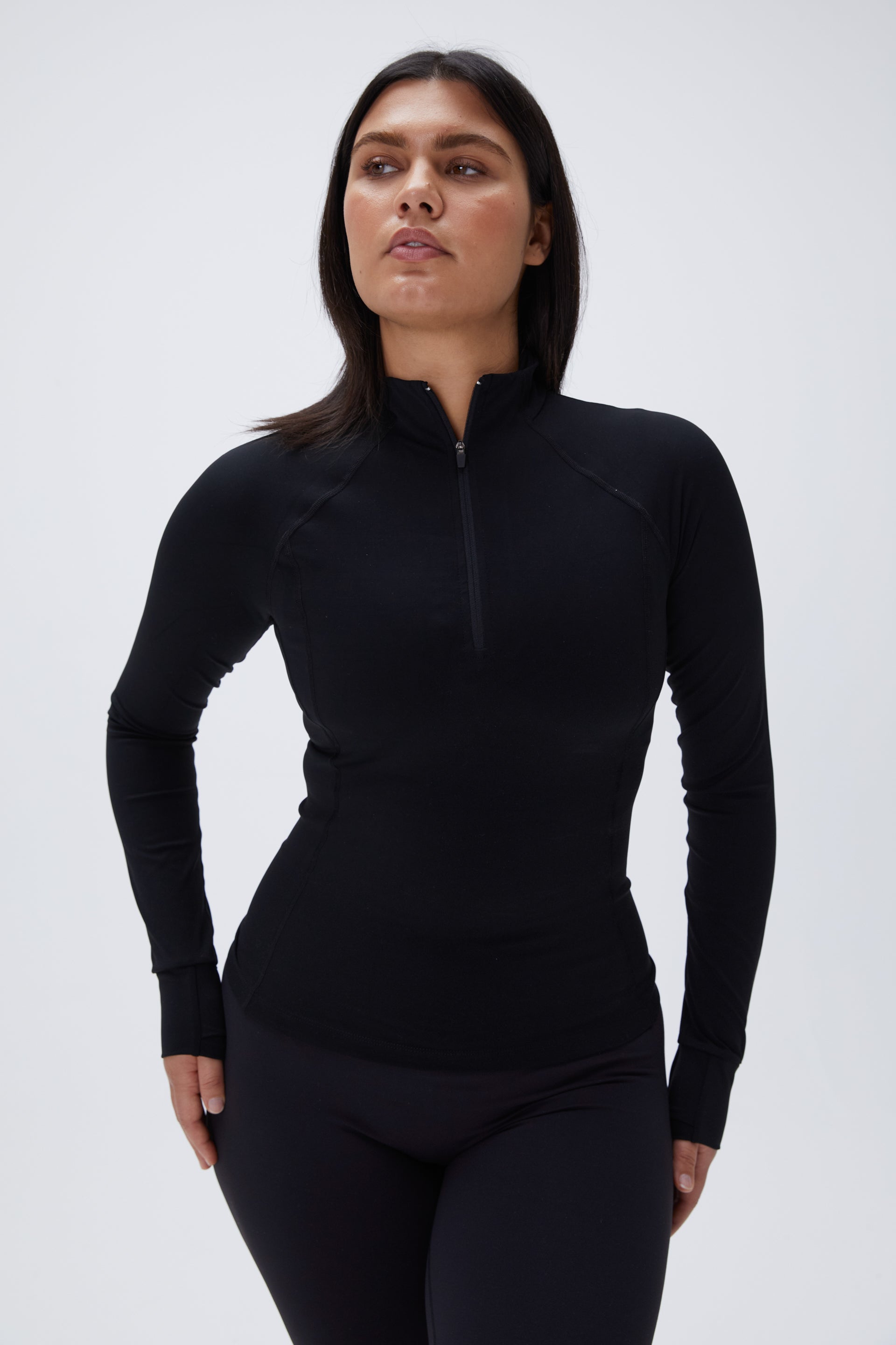 Ultimate Long Sleeve Quarter Zip Top for Men & Women | Moisture-Wicking Athletic Shirt | Black | Perfect for Running, Hiking & Outdoor Activities