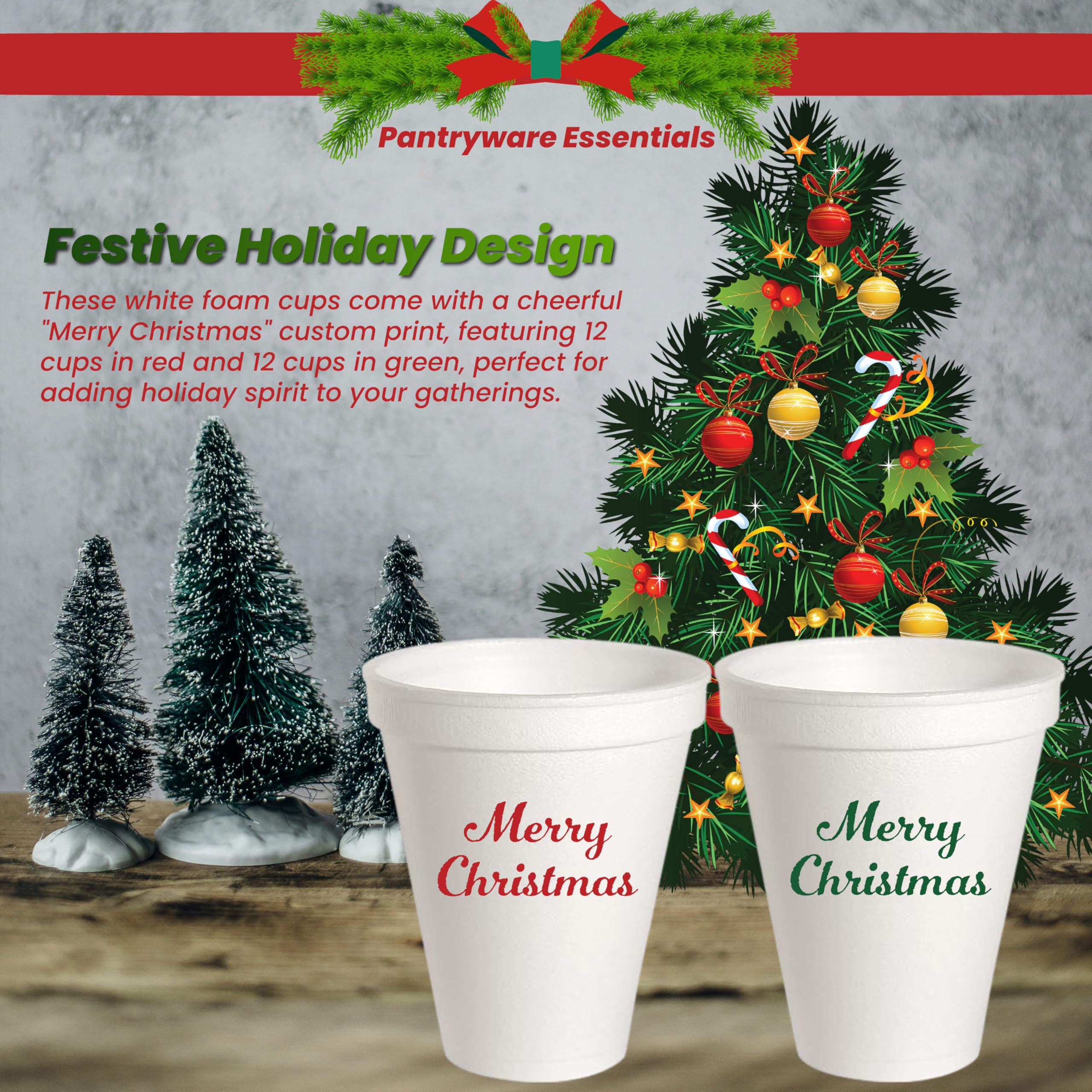 16 oz White Disposable Foam Cups with Custom 