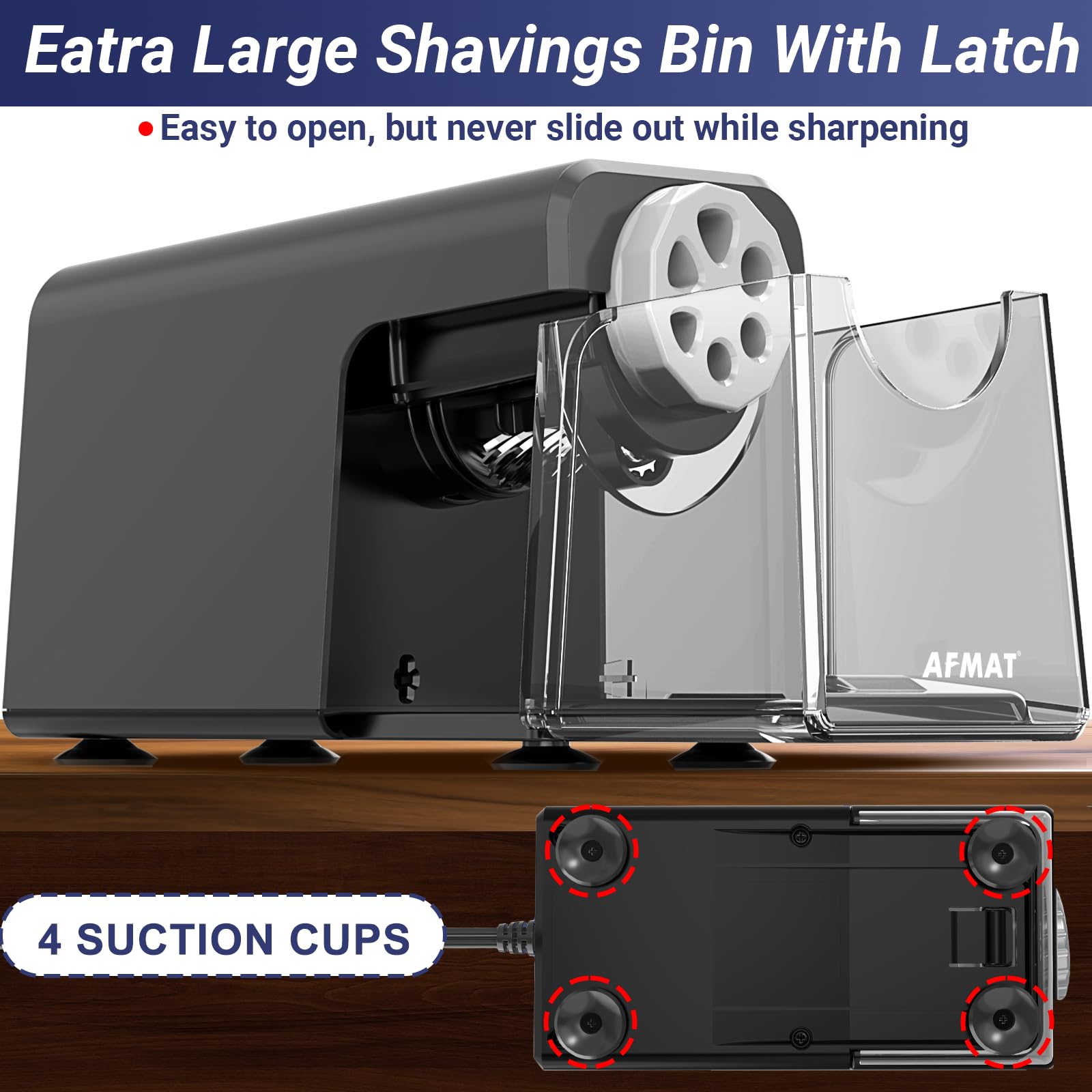 Heavy Duty Electric Pencil Sharpener with 6 Holes & Auto Stop - Professional Art & Classroom Pencil Sharpener for 6-11mm Pencils (7000+ Sharpening Cycles) - Perfect for Artists, Students & Office Use - Safe for Colored Pencils