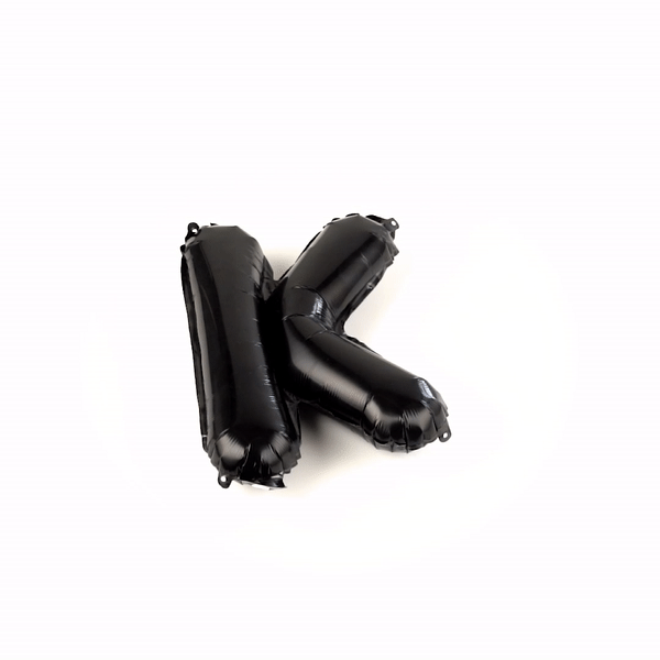 Balloonify Black Mylar Letter K Balloon - 16 Inch Large Foil Alphabet Balloon for Birthday Party Decorations, Graduation, Baby Shower & Wedding Celebrations - 1 Count Box
