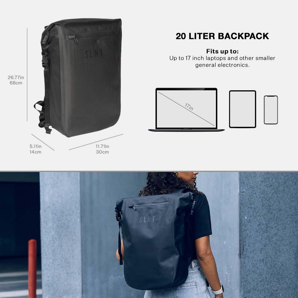 SLNT Faraday Waterproof Backpack - RFID Signal Blocking Anti-Theft Bag for Phones, Laptops & Electronics | Secure Data Protection for Work, Travel, Hiking & Outdoor Adventures