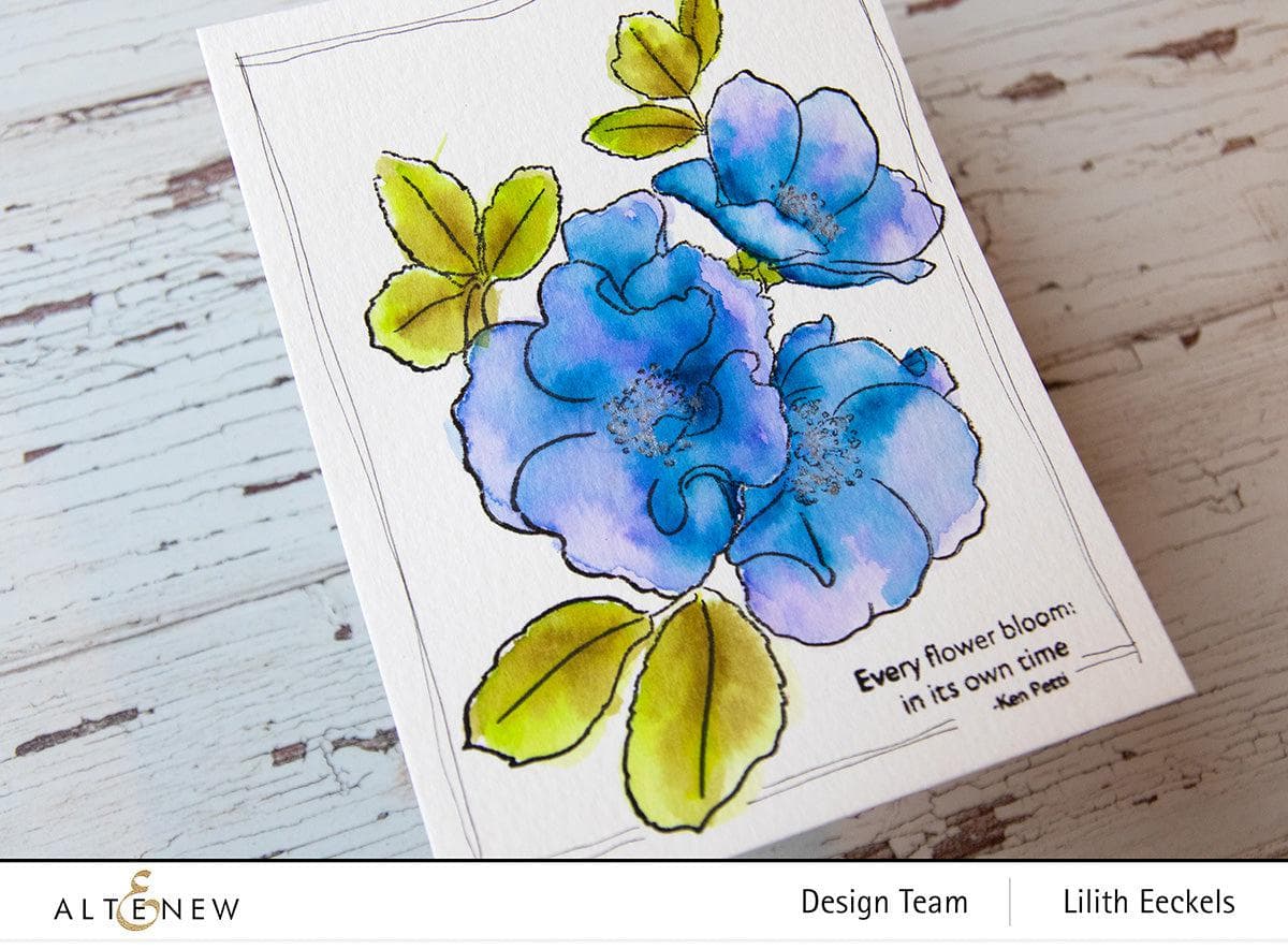 Paint A Flower: Carefree Delight Outline Stamp Set for DIY Art, Scrapbooking & Card Making - Perfect for Handmade Greeting Cards, Journaling & Craft Projects