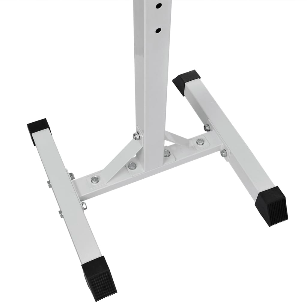 vidaXL Barbell Squat Rack with Olympic Barbell & Dumbbell Set - 30.5 kg Home Gym Equipment for Strength Training & Weight Lifting Workouts