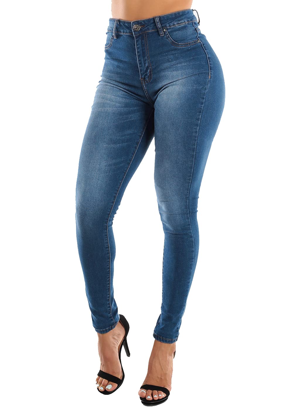 Moda Xpress Women's Ultra High Waisted Skinny Jeans - Stretchable Slim Fit Denim Pants for Everyday Wear & Night Out