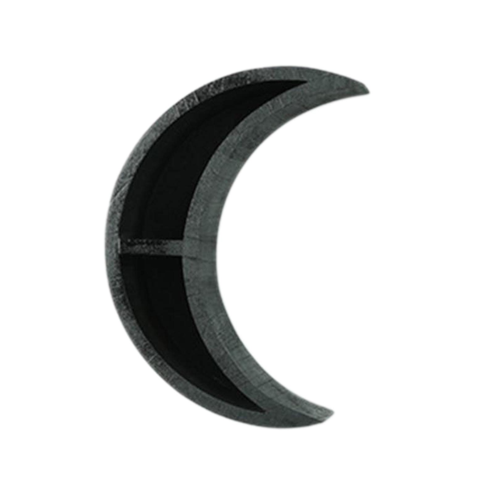 Moon Phase Wall Shelf - Natural Wood Hanging Display Shelf for Home & Office Decor | Perfect for Books, Plants, and Decorative Items