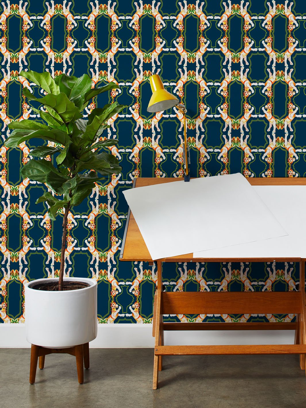 Fisher Price™ 'Horse Arc' Navy Blue Wallpaper - Nursery Decor, Kids Room Wall Covering for Playrooms & Bedrooms