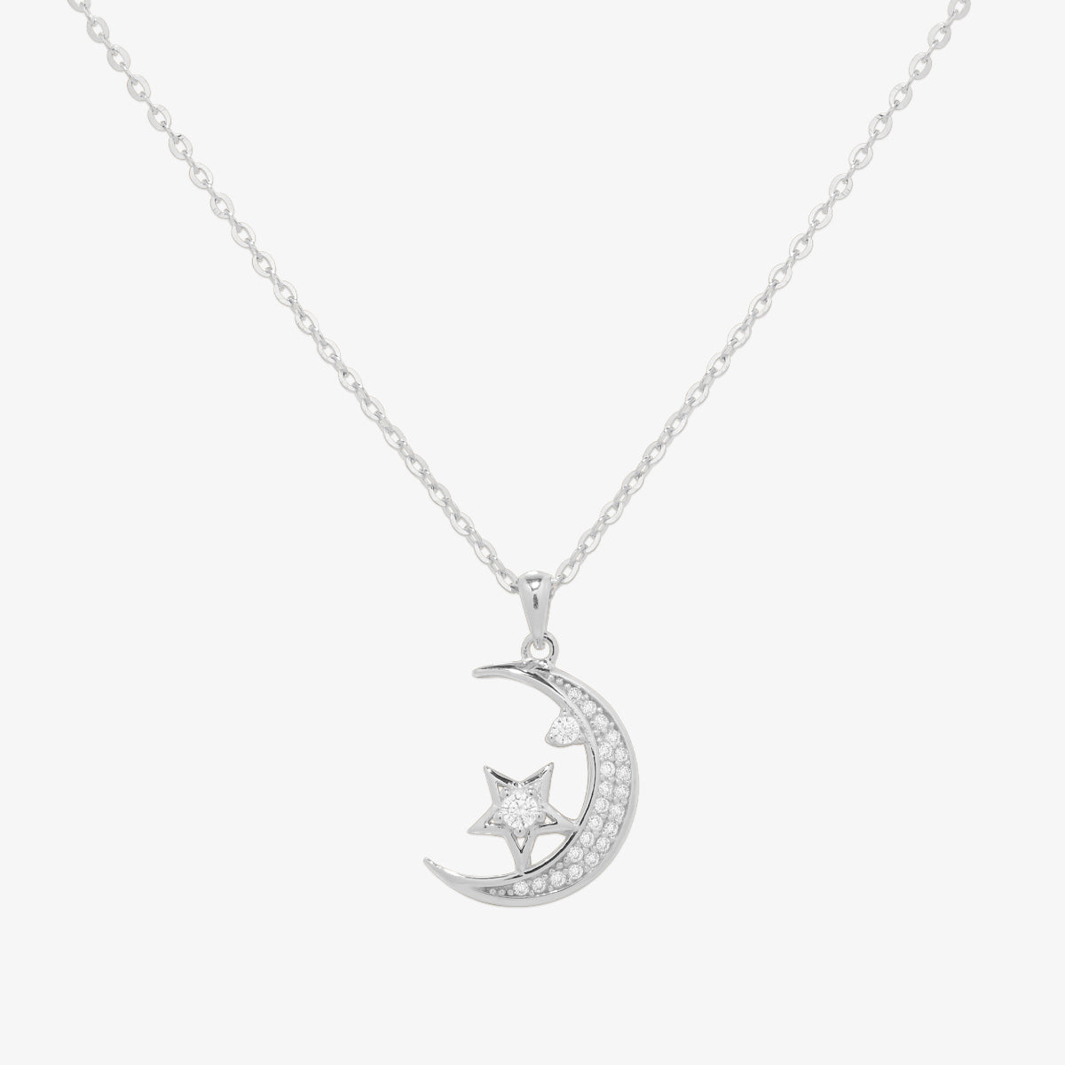 Cubic Moon Star Necklace for Women - Elegant Celestial Jewelry Gift for Birthday, Anniversary & Special Occasions