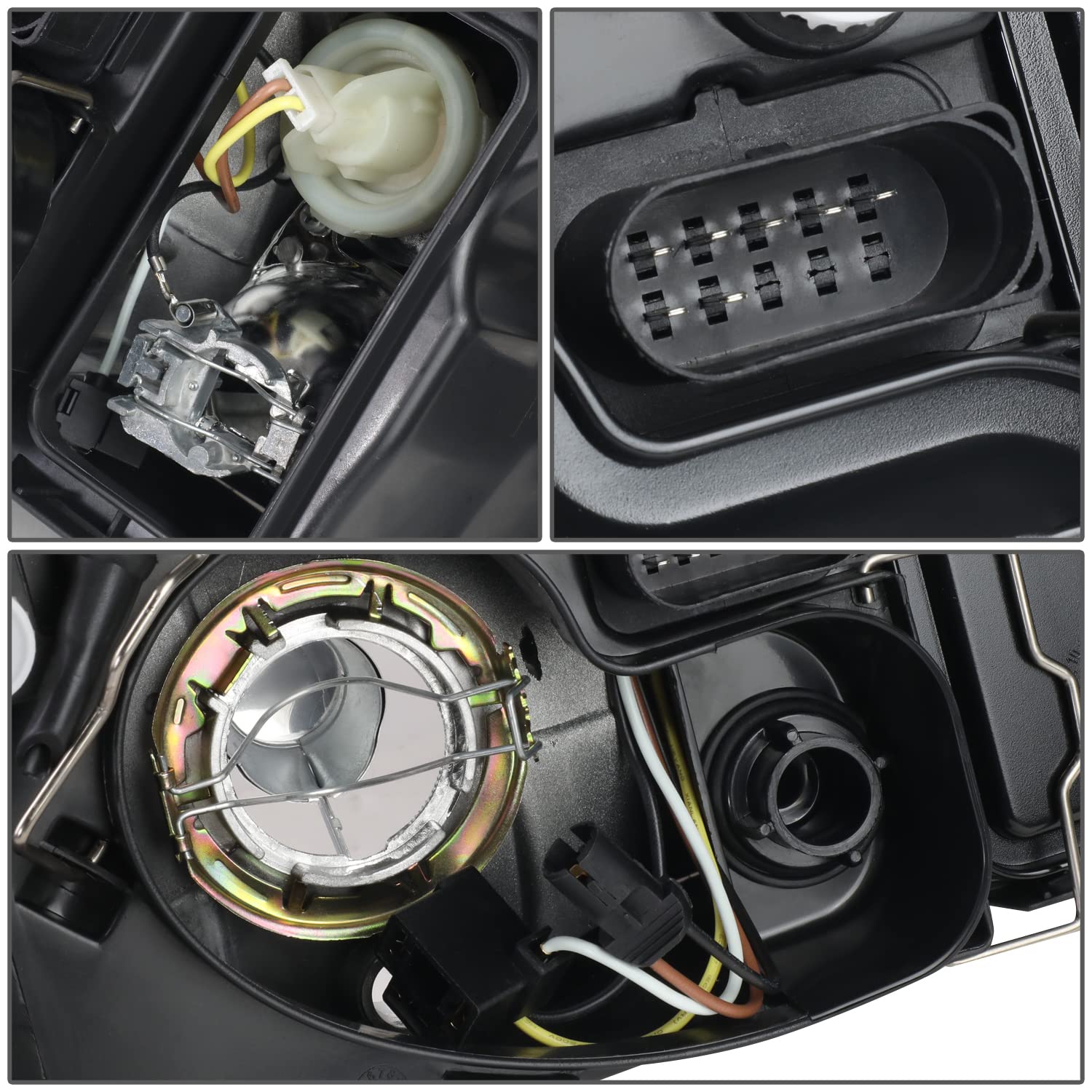 Auto Dynasty E-Code Style Halogen Headlight with Fog Lamp & Tool Kit Set for VW Jetta MK4 1999-2005 - Smoked Housing (Driver & Passenger Side) | Improved Visibility & Style for Night Driving & Custom Car Upgrades