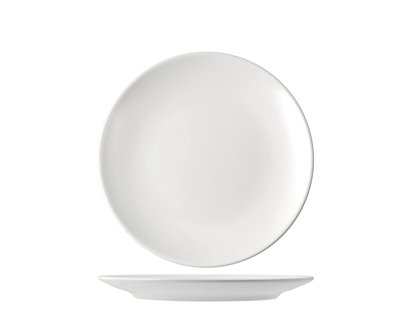H&H 14075 Denver 6-Piece Stoneware Fruit Plates Set, White, 20cm - Perfect for Breakfast, Dessert, and Party Serving